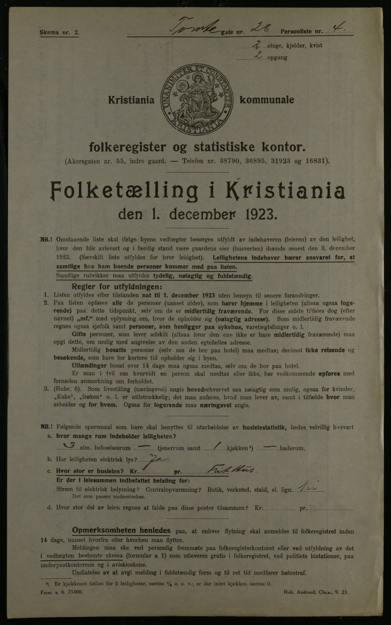 OBA, Kommunal folketelling 1.12.1923 for Kristiania, 1923, s. 125502