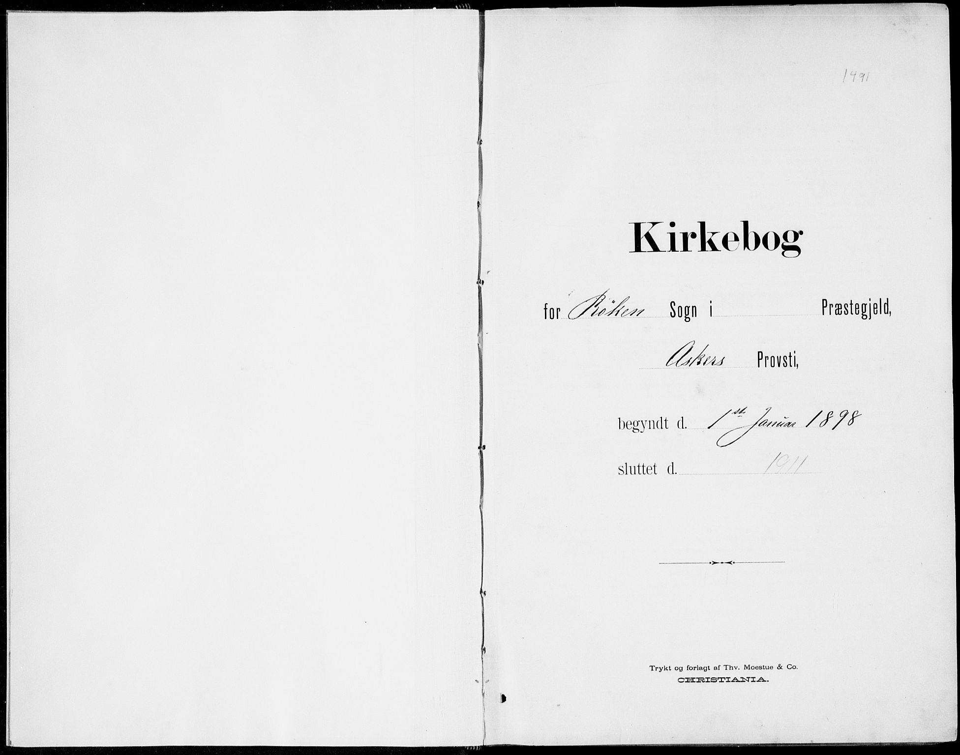 Røyken kirkebøker, SAKO/A-241/F/Fa/L0009: Ministerialbok nr. 9, 1898-1911