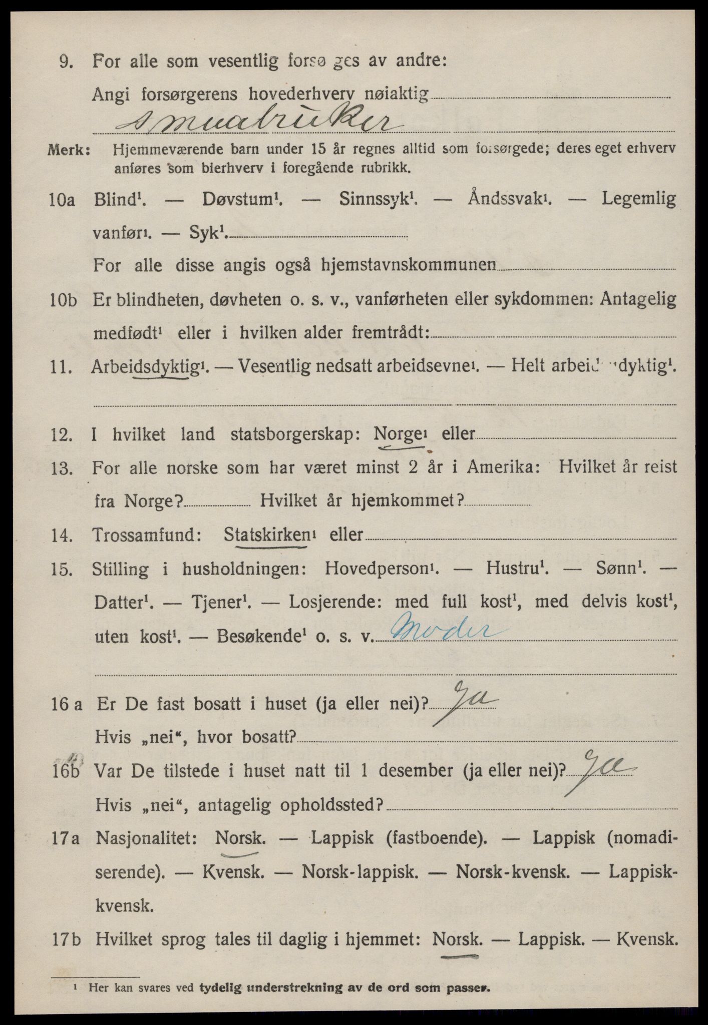 SAT, Folketelling 1920 for 1616 Fillan herred, 1920, s. 3543