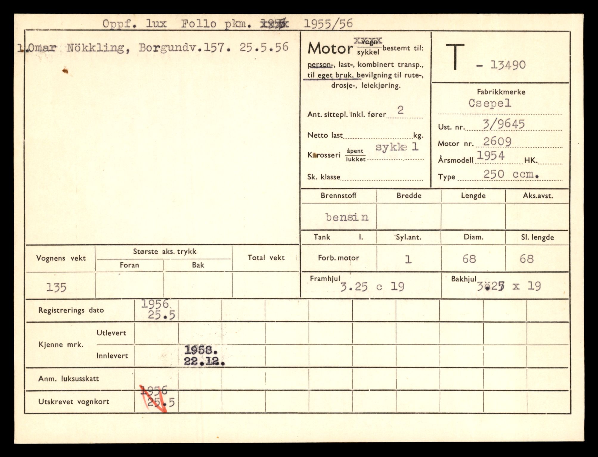 Møre og Romsdal vegkontor - Ålesund trafikkstasjon, AV/SAT-A-4099/F/Fe/L0039: Registreringskort for kjøretøy T 13361 - T 13530, 1927-1998, s. 2273