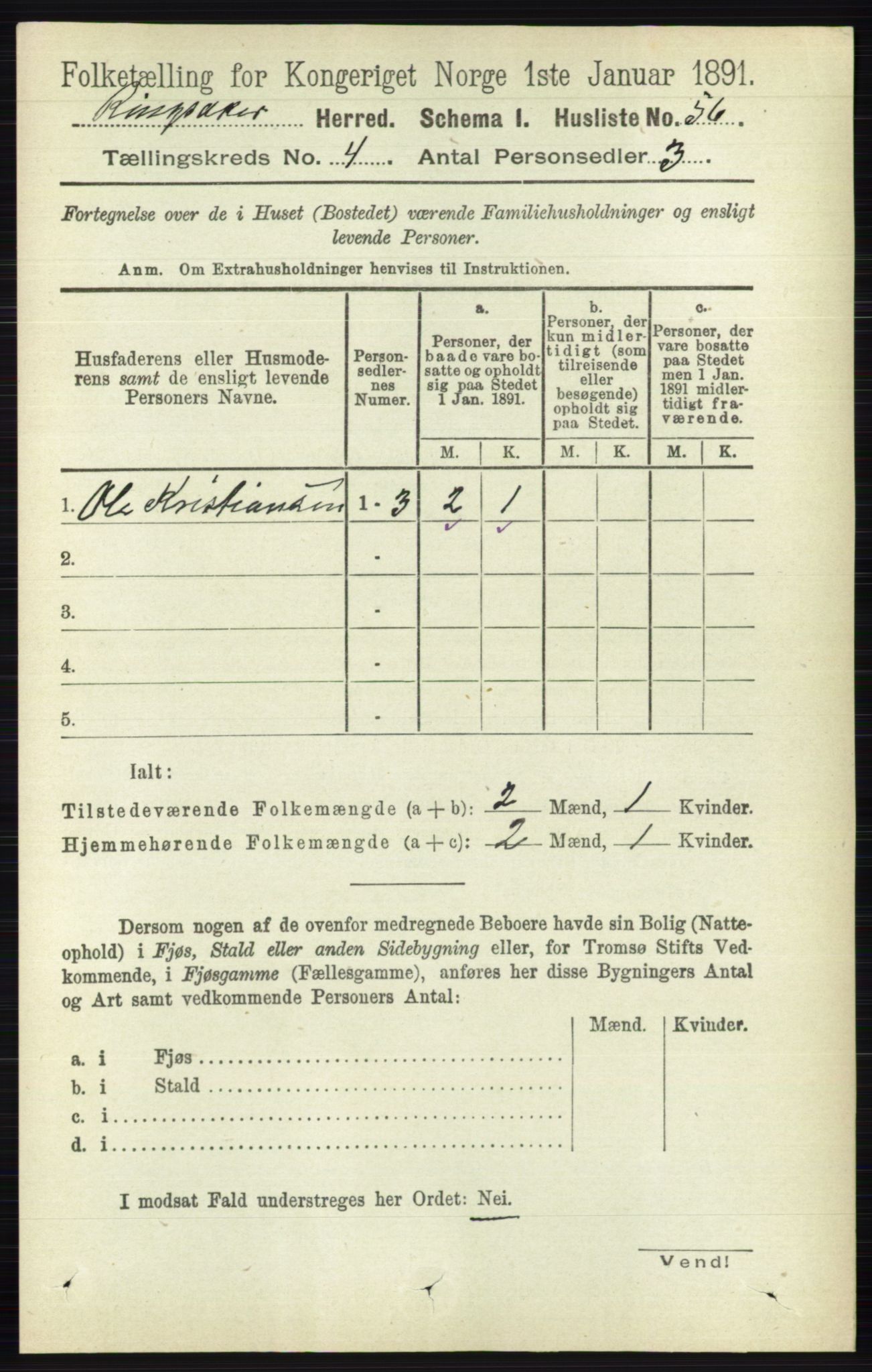 RA, Folketelling 1891 for 0412 Ringsaker herred, 1891, s. 1737