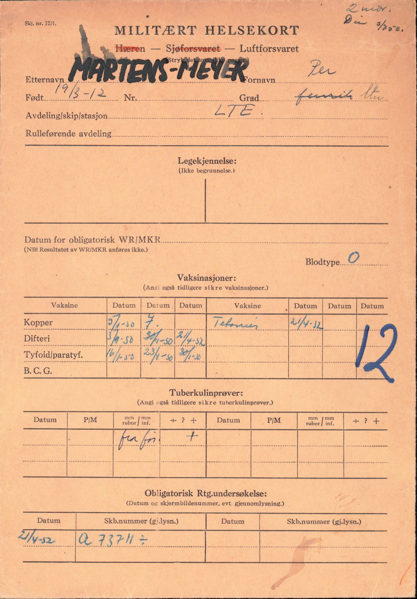 Forsvaret, Rygge hovedflystasjon, AV/RA-RAFA-2298/P/Pd/L0026: Annerløv, Gustav - Musæus, Carl Fredrik - f. 1912, 1912, s. 382