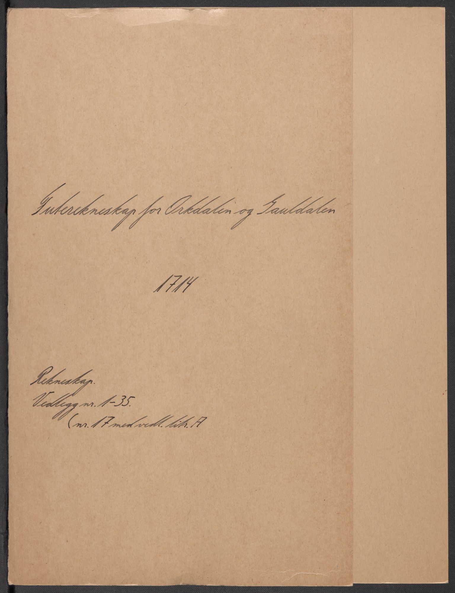 Rentekammeret inntil 1814, Reviderte regnskaper, Fogderegnskap, AV/RA-EA-4092/R60/L3965: Fogderegnskap Orkdal og Gauldal, 1714, s. 2
