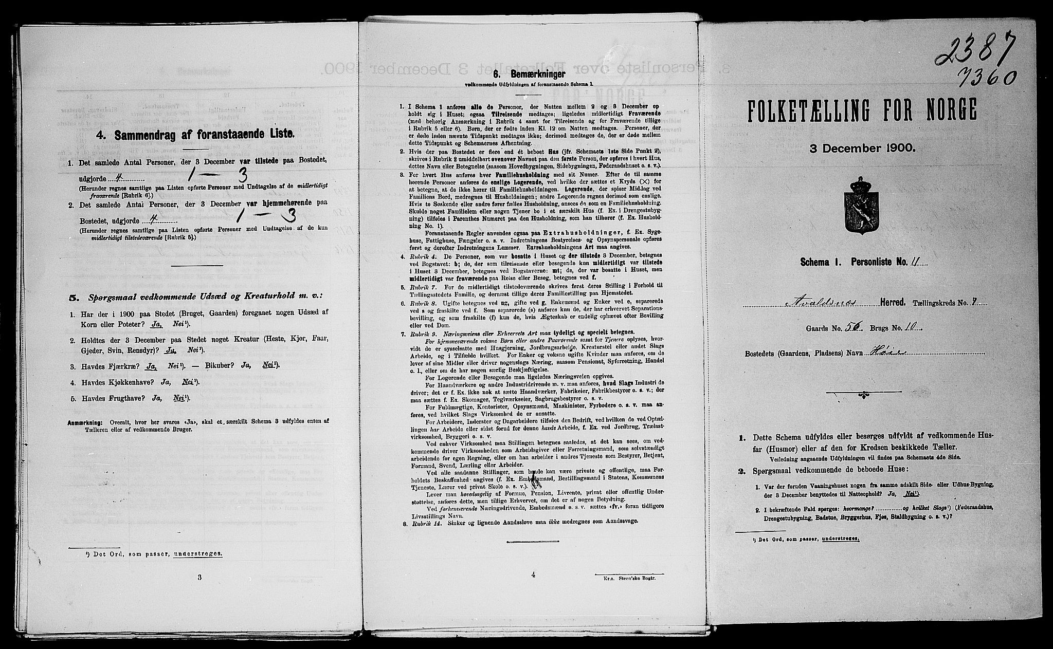 SAST, Folketelling 1900 for 1147 Avaldsnes herred, 1900, s. 477