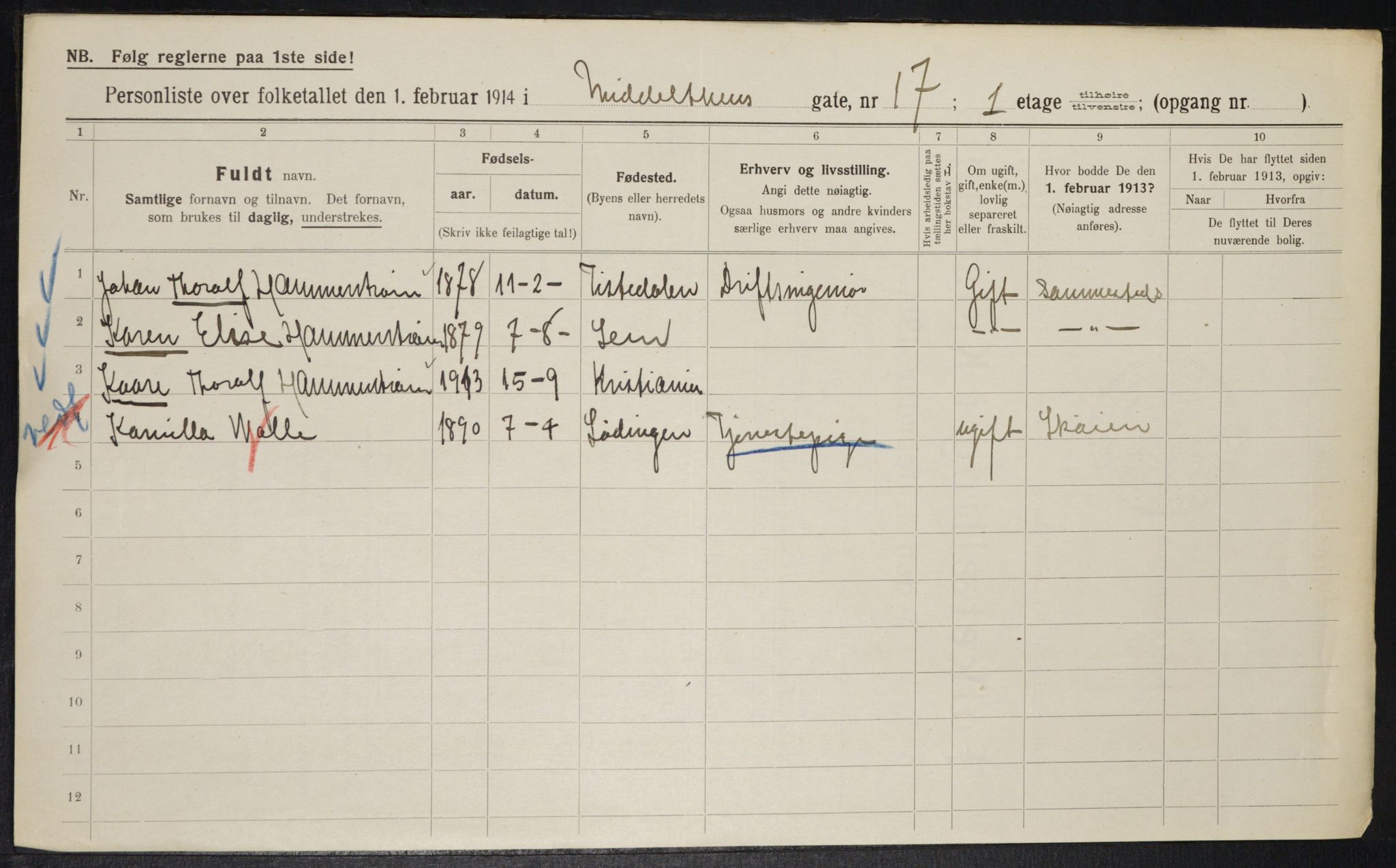 OBA, Kommunal folketelling 1.2.1914 for Kristiania, 1914, s. 65341