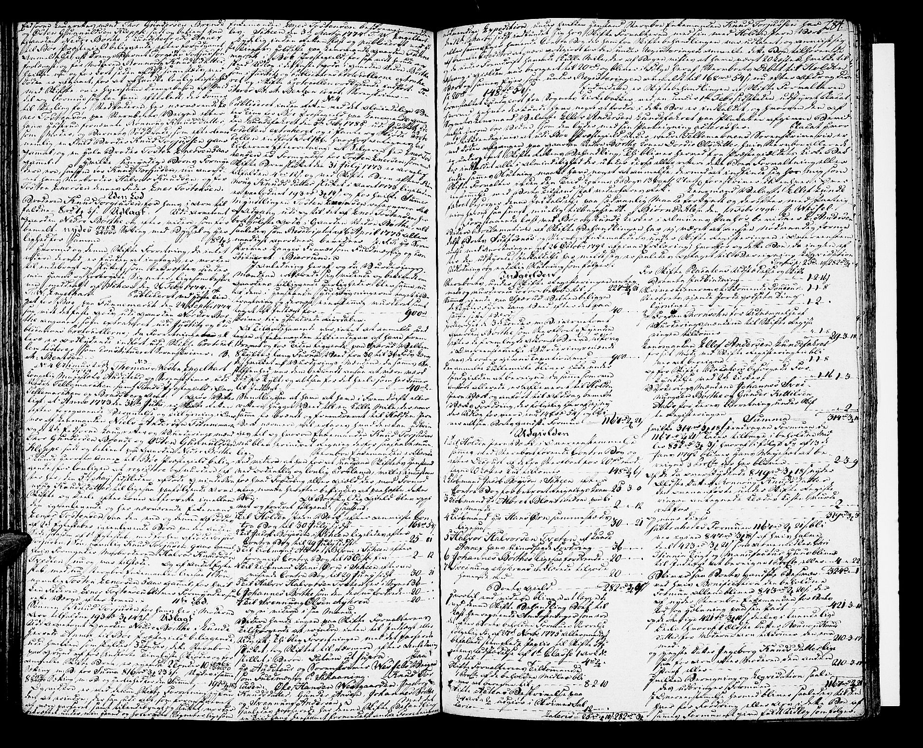 Nedre Telemark sorenskriveri, AV/SAKO-A-135/H/Hb/Hba/L0017a: Skifteprotokoll, 1792-1800, s. 283b-284a