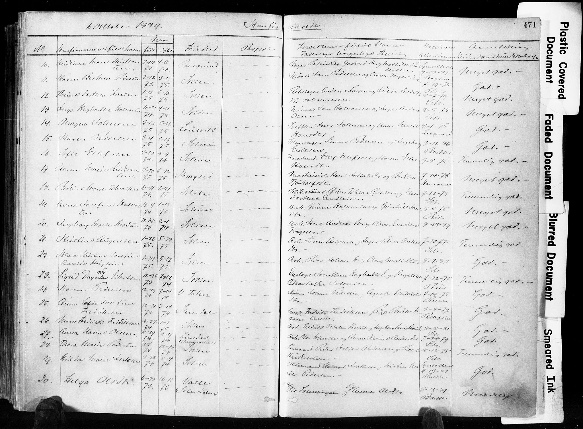 Skien kirkebøker, AV/SAKO-A-302/F/Fa/L0009: Ministerialbok nr. 9, 1878-1890, s. 471
