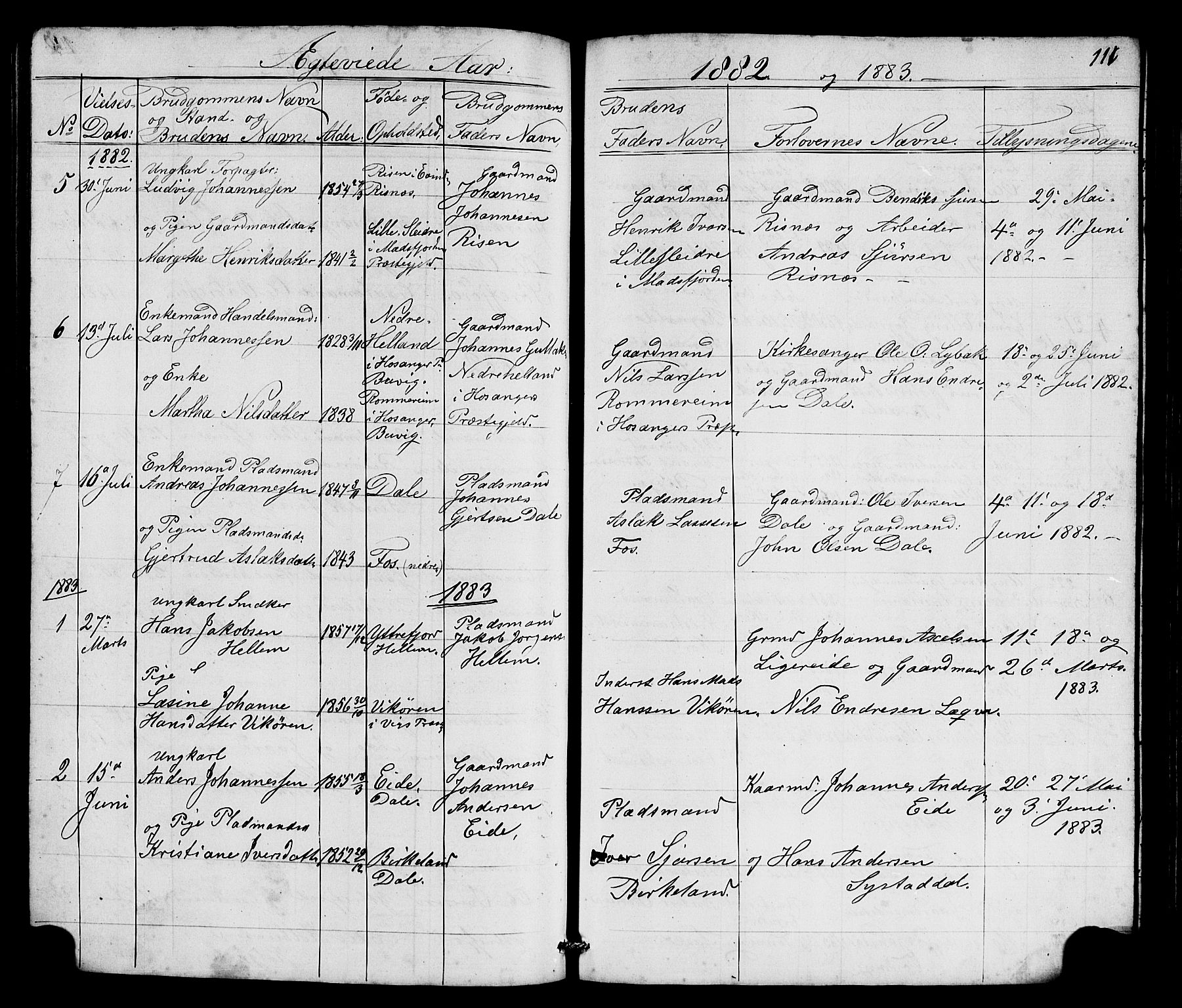 Hyllestad sokneprestembete, AV/SAB-A-80401: Klokkerbok nr. A 2, 1876-1906, s. 111