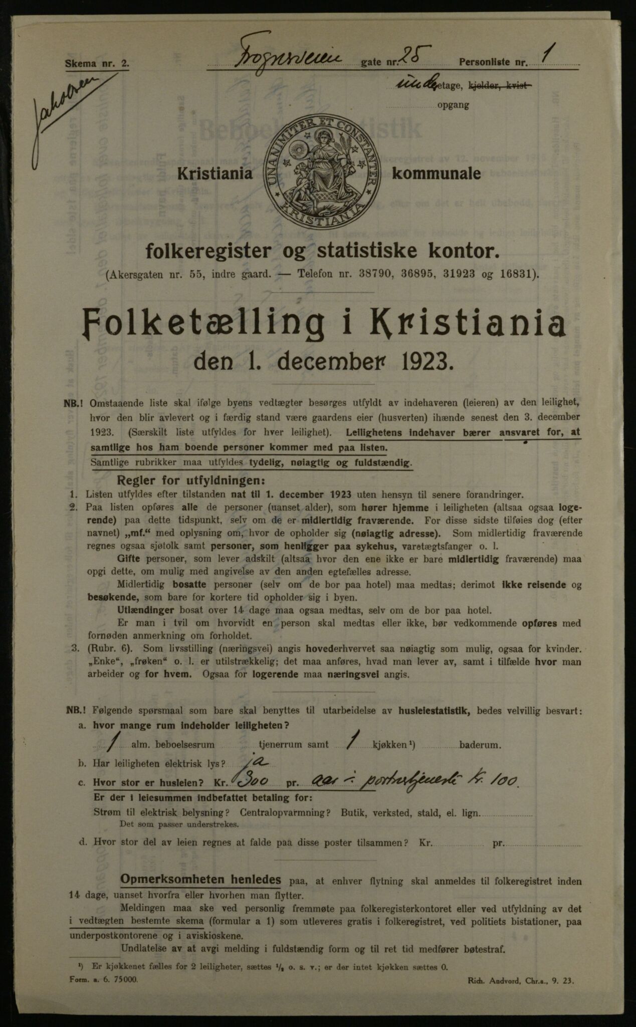 OBA, Kommunal folketelling 1.12.1923 for Kristiania, 1923, s. 30934