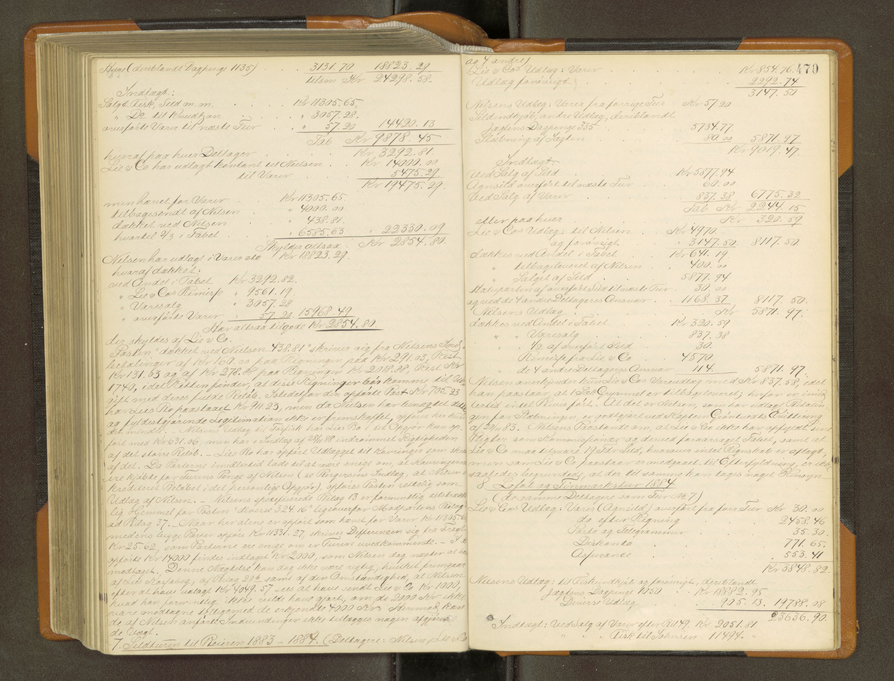 Trondheim byfogd, AV/SAT-A-0003/1/3/3B/L0010: Skiftebehandlingsprotokoll (u/ register) U, 1884-1890, s. 470
