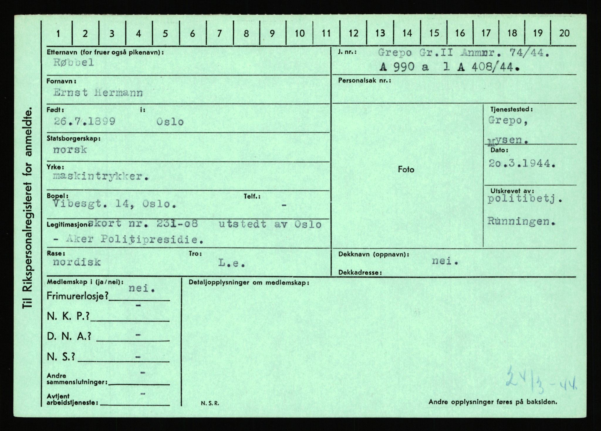 Statspolitiet - Hovedkontoret / Osloavdelingen, AV/RA-S-1329/C/Ca/L0013: Raa - Servold, 1943-1945, s. 2619