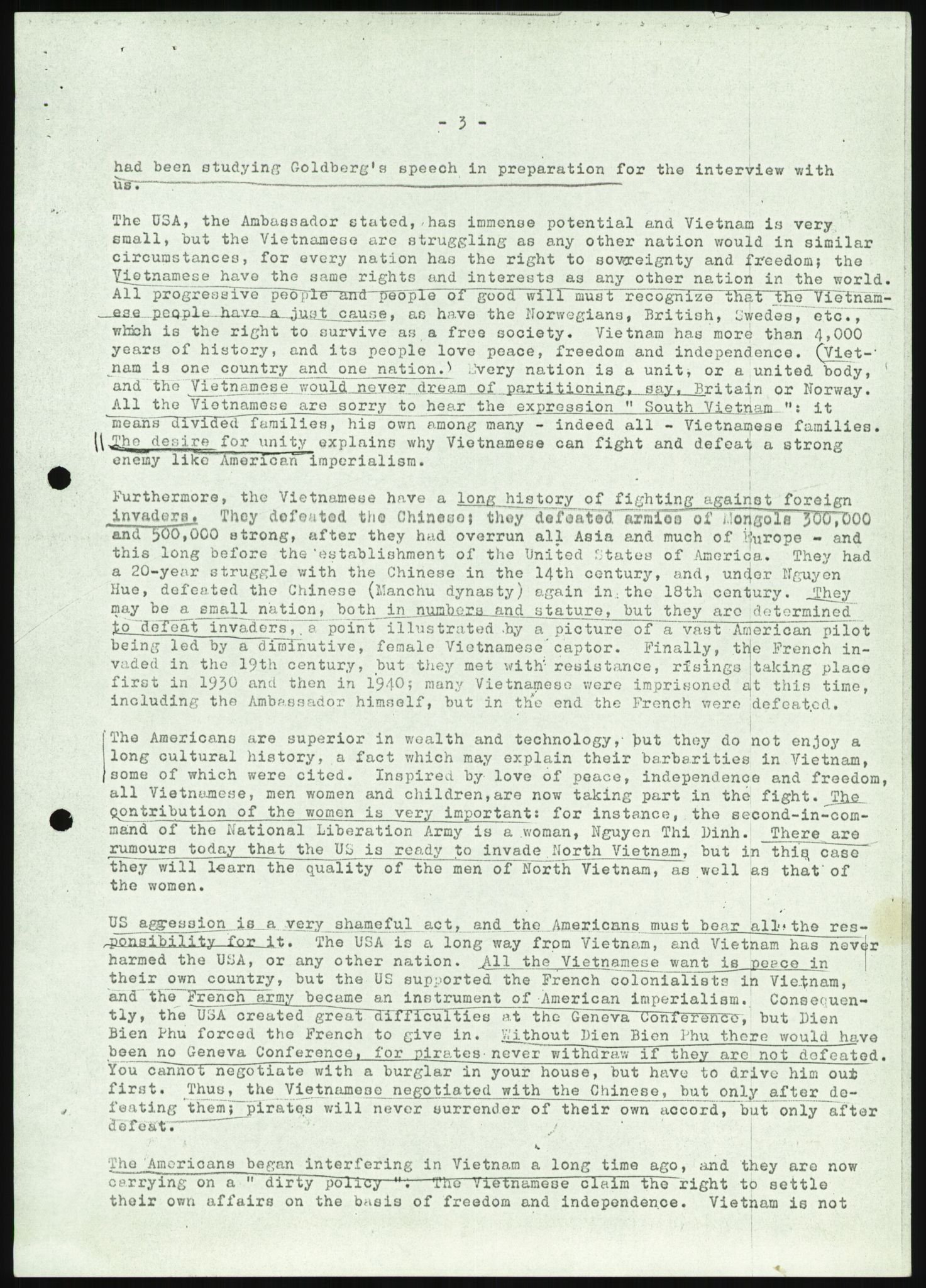 Utenriksdepartementet, hovedarkiv, AV/RA-S-6794/D/Da/Daa/L0969/0001: Verdenspolitikk. Fremmede staters politikk. Generelt / Sør-Vietnam: Nobelpristakeres fredsaksjoner (2 mapper), 1967-1969, s. 14