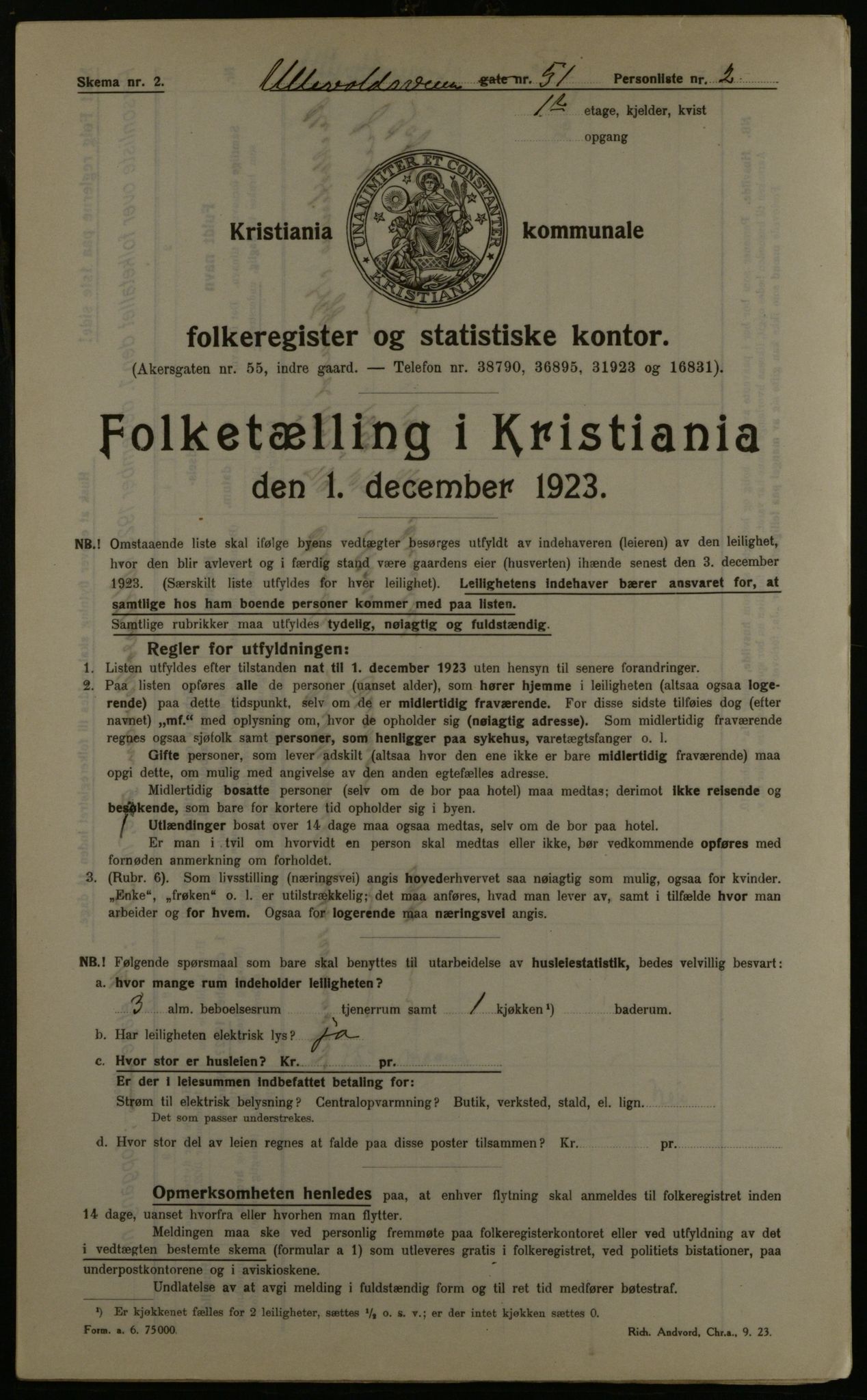 OBA, Kommunal folketelling 1.12.1923 for Kristiania, 1923, s. 131805