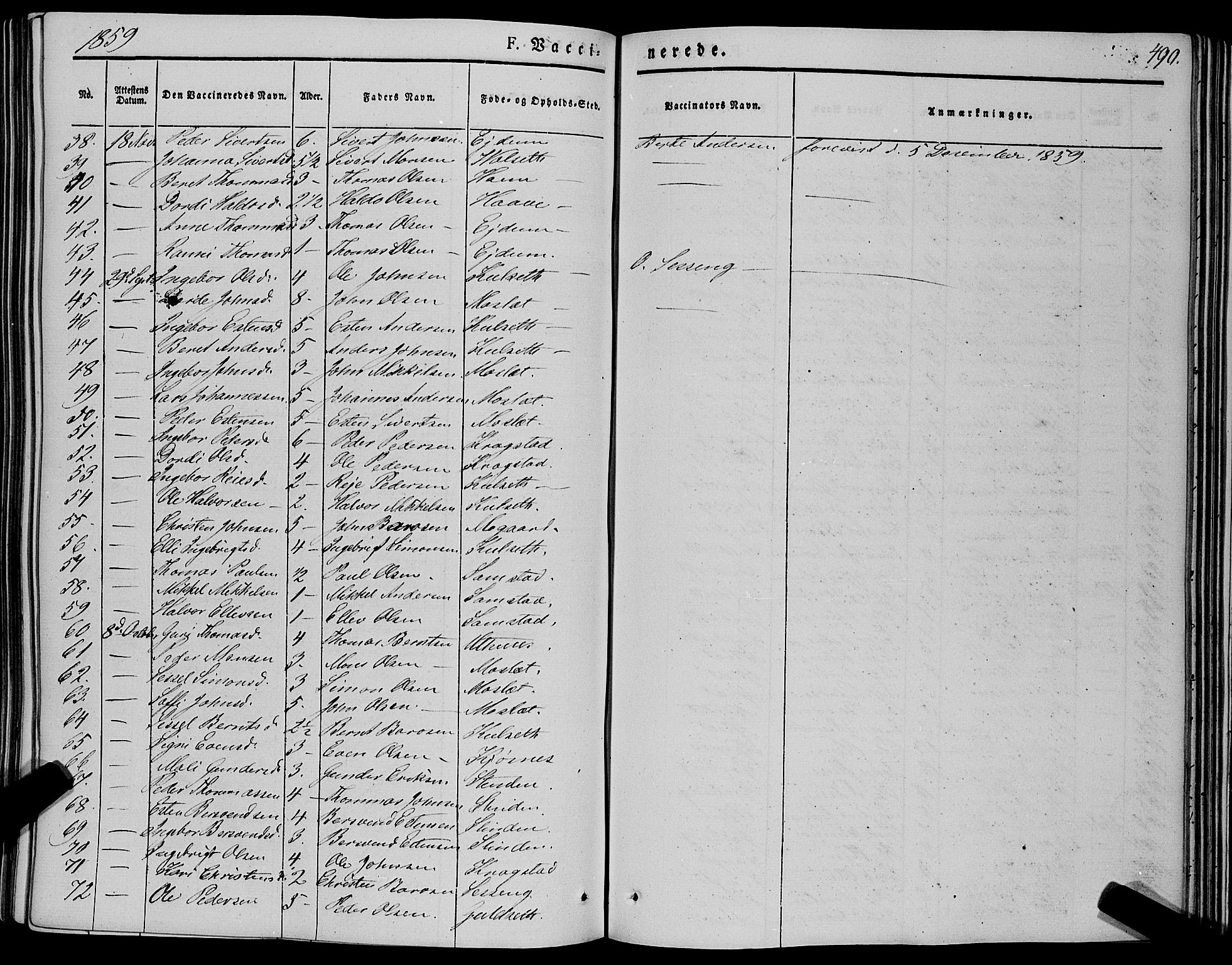 Ministerialprotokoller, klokkerbøker og fødselsregistre - Sør-Trøndelag, AV/SAT-A-1456/695/L1145: Ministerialbok nr. 695A06 /1, 1843-1859, s. 490