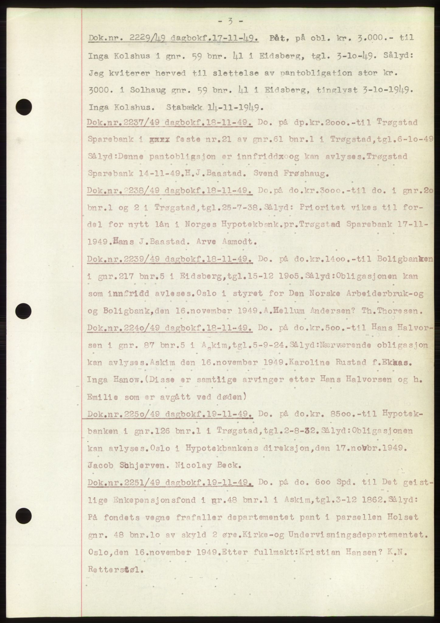 Rakkestad sorenskriveri, SAO/A-10686/G/Gb/Gba/Gbac/L0012: Pantebok nr. B1-4 og B16-20, 1949-1950, Dagboknr: 2229/1949