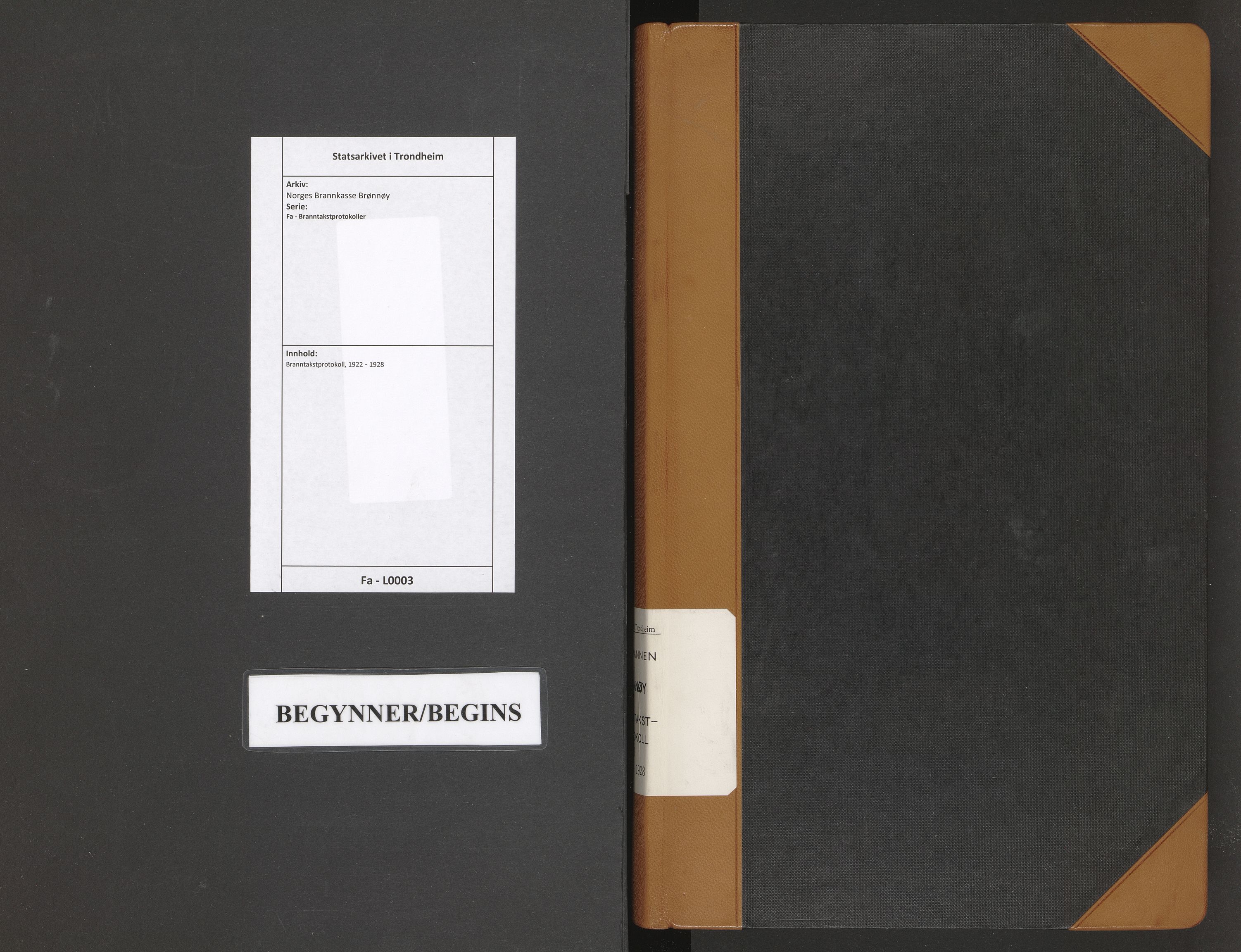 Norges Brannkasse Brønnøy, AV/SAT-A-5562/Fa/L0003: Branntakstprotokoll, 1922-1928