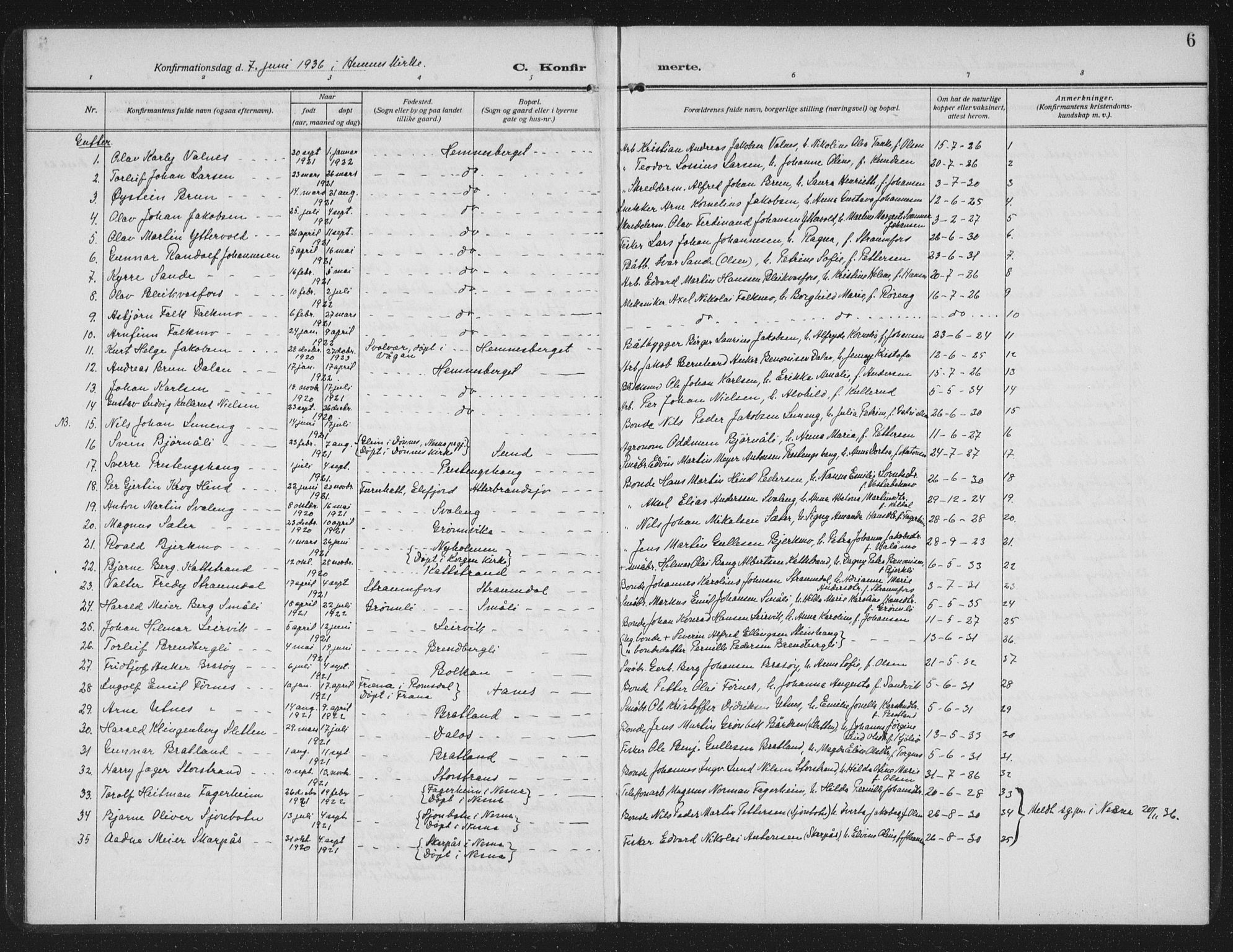 Ministerialprotokoller, klokkerbøker og fødselsregistre - Nordland, SAT/A-1459/825/L0371: Klokkerbok nr. 825C08, 1907-1940, s. 6