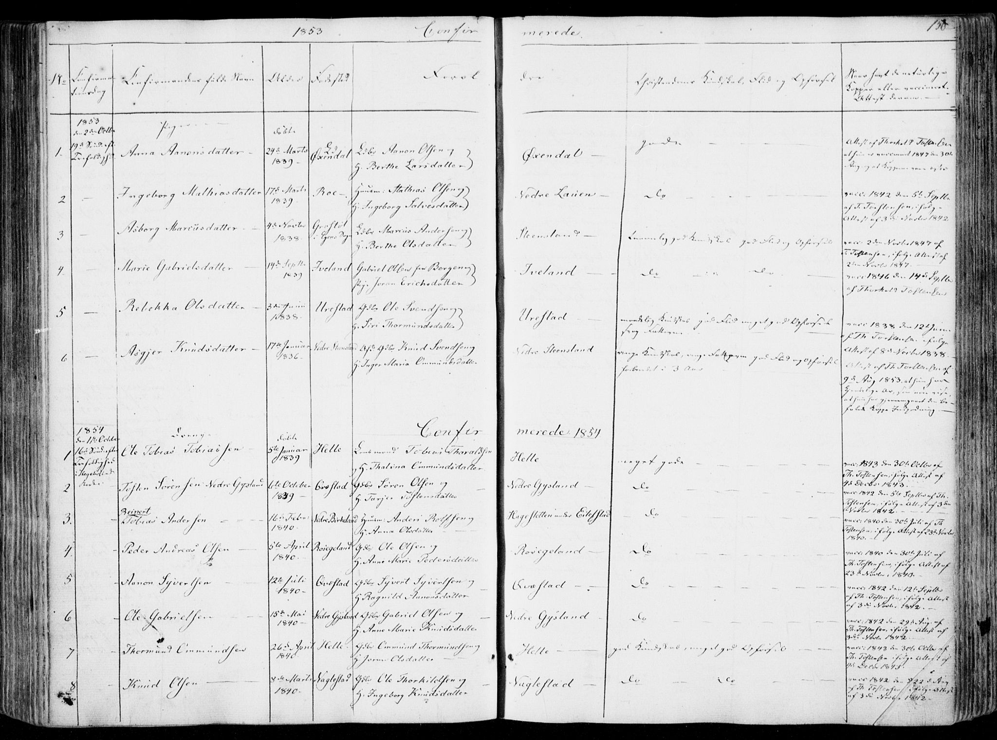 Hægebostad sokneprestkontor, SAK/1111-0024/F/Fa/Faa/L0004: Ministerialbok nr. A 4, 1834-1864, s. 150
