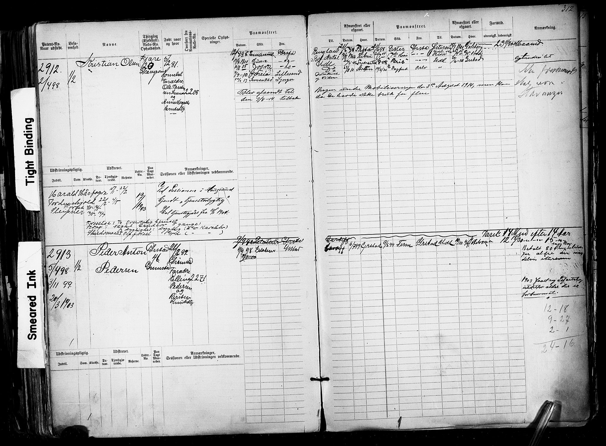 Grimstad mønstringskrets, AV/SAK-2031-0013/F/Fb/L0012: Hovedrulle nr 2291-3051, V-25, 1889-1900, s. 331