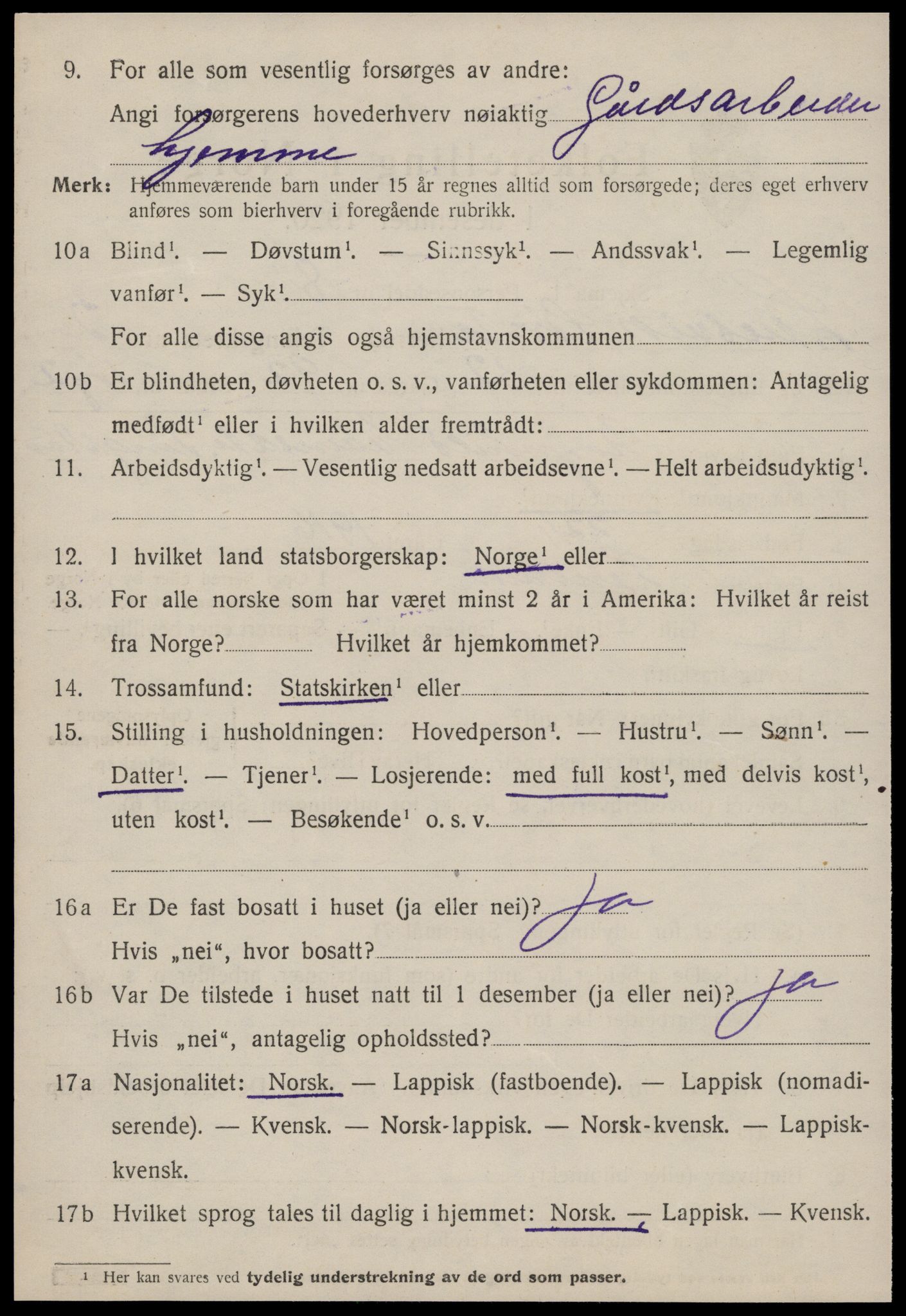 SAT, Folketelling 1920 for 1623 Lensvik herred, 1920, s. 1705