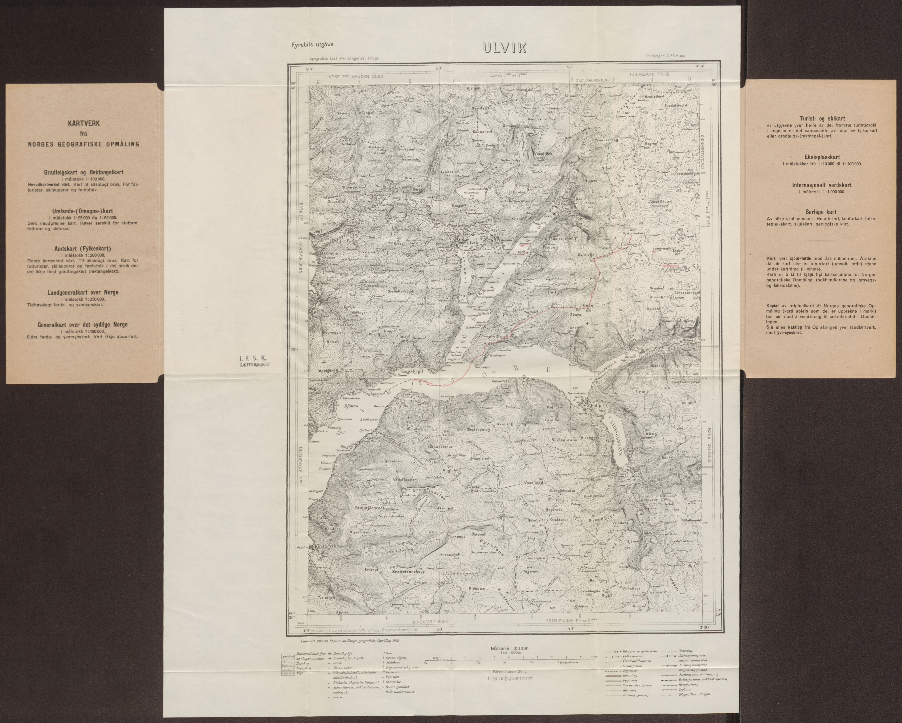 Instituttet for sammenlignende kulturforskning, AV/RA-PA-0424/F/Fc/L0010/0003: Eske B10: / Hordaland (perm XXVII), 1933-1936