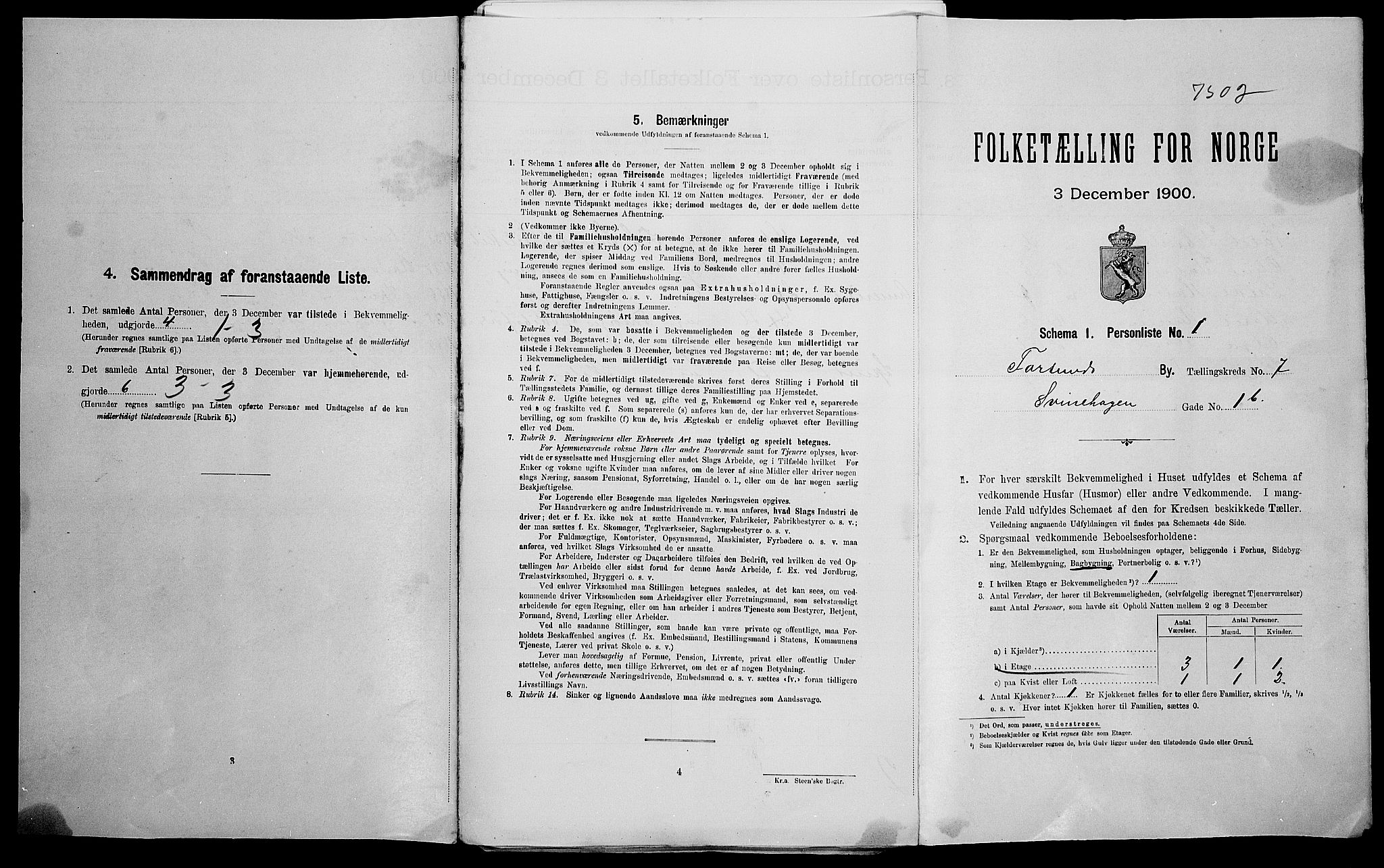SAK, Folketelling 1900 for 1003 Farsund ladested, 1900, s. 1330