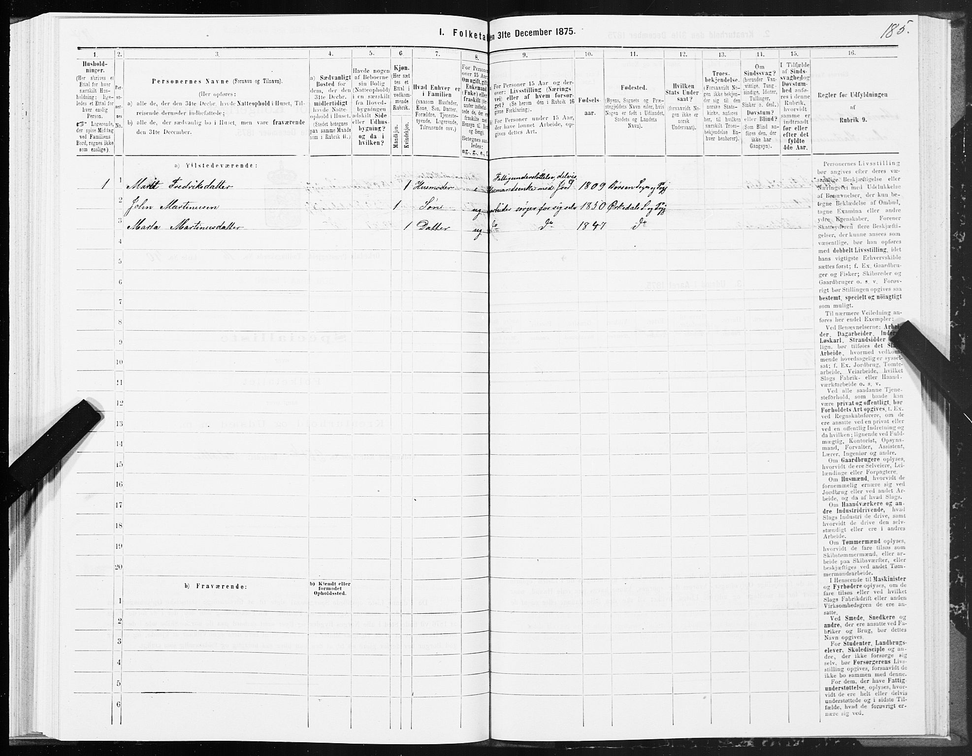 SAT, Folketelling 1875 for 1638P Orkdal prestegjeld, 1875, s. 8185