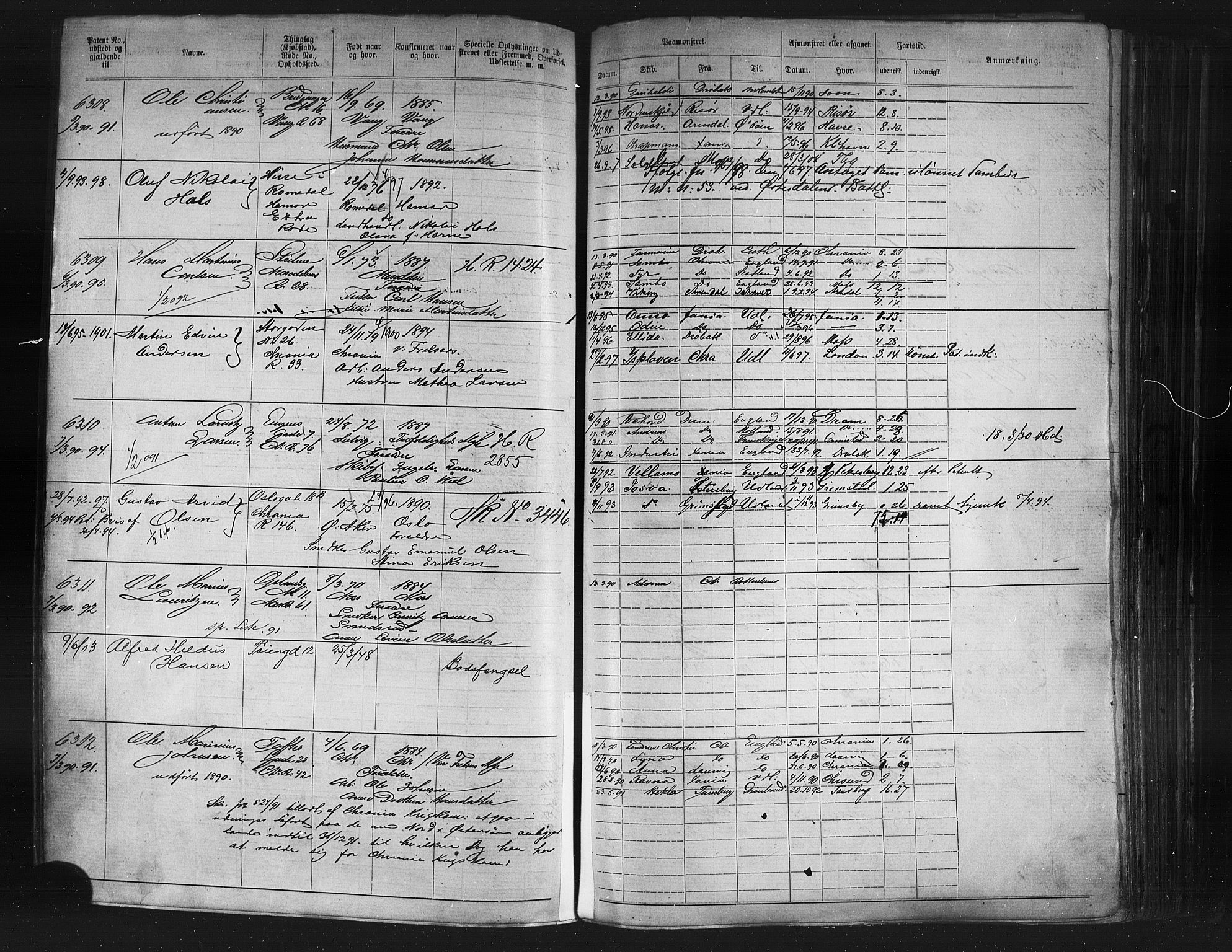 Oslo mønstringskontor, AV/SAO-A-10569g/F/Fc/Fca/L0003: Annotasjonsrulle, 1887-1902, s. 231