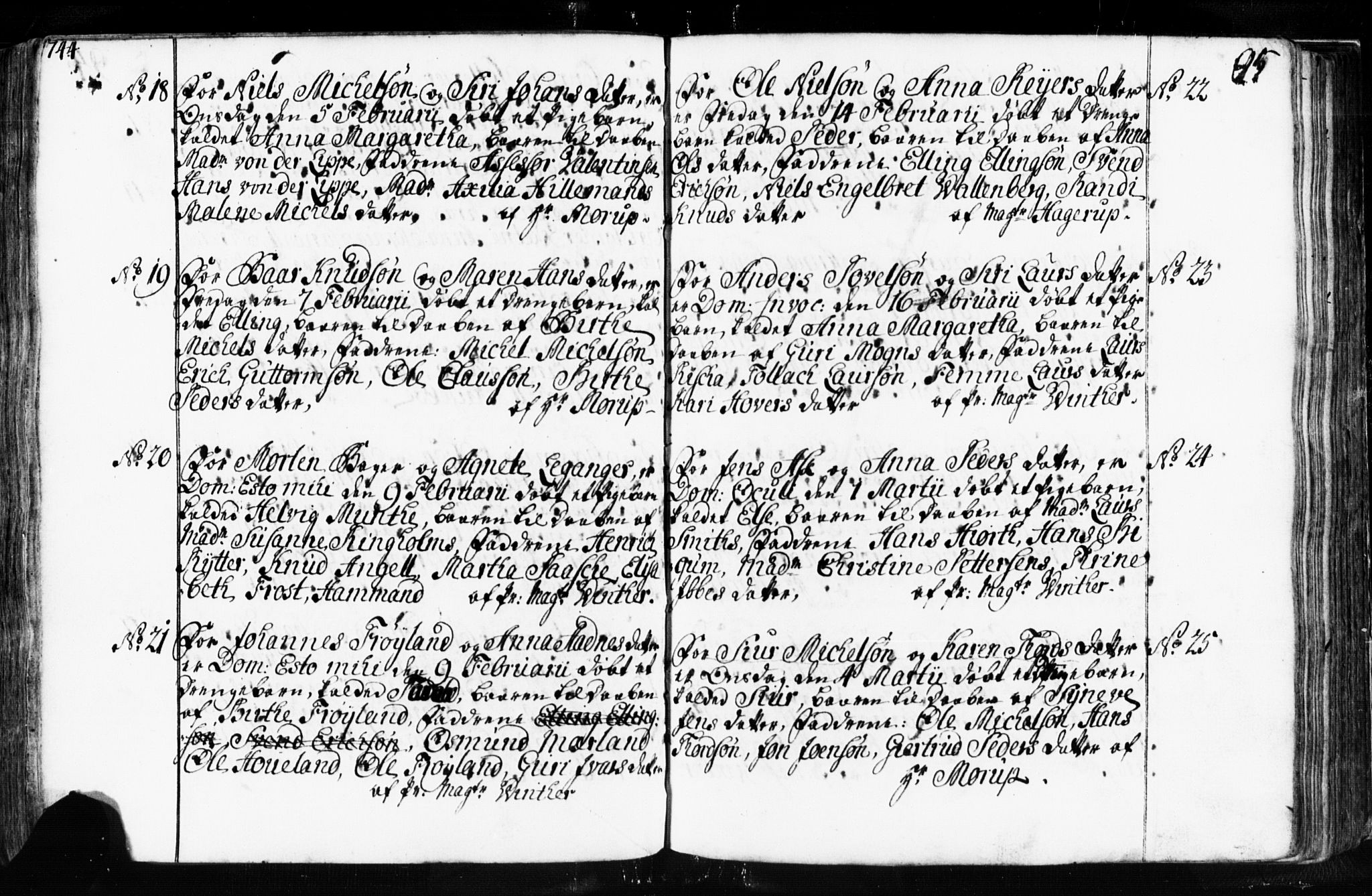 Domkirken sokneprestkontor, AV/SAST-A-101812/001/30/30BB/L0003: Klokkerbok nr. B 3, 1733-1751, s. 95