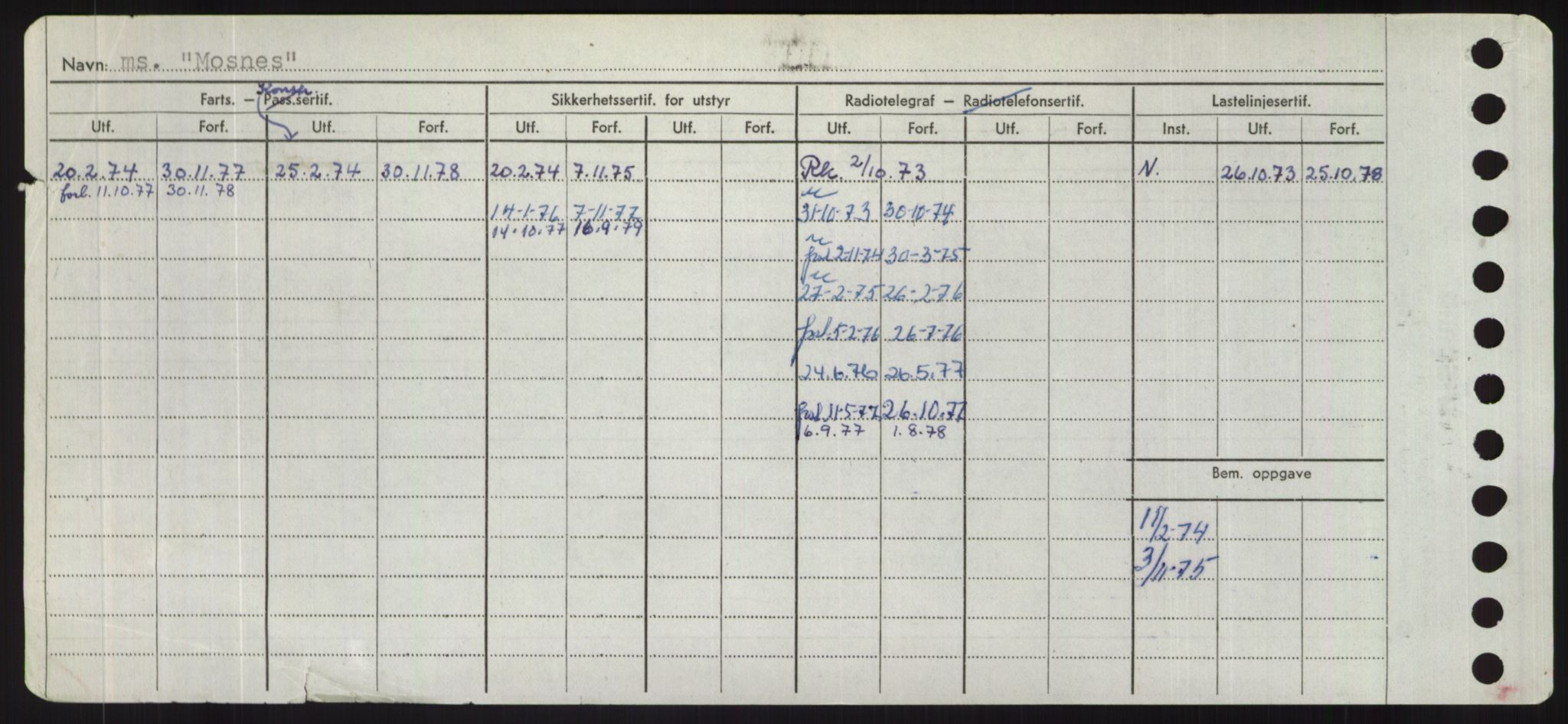 Sjøfartsdirektoratet med forløpere, Skipsmålingen, RA/S-1627/H/Hd/L0025: Fartøy, Min-Mås, s. 284