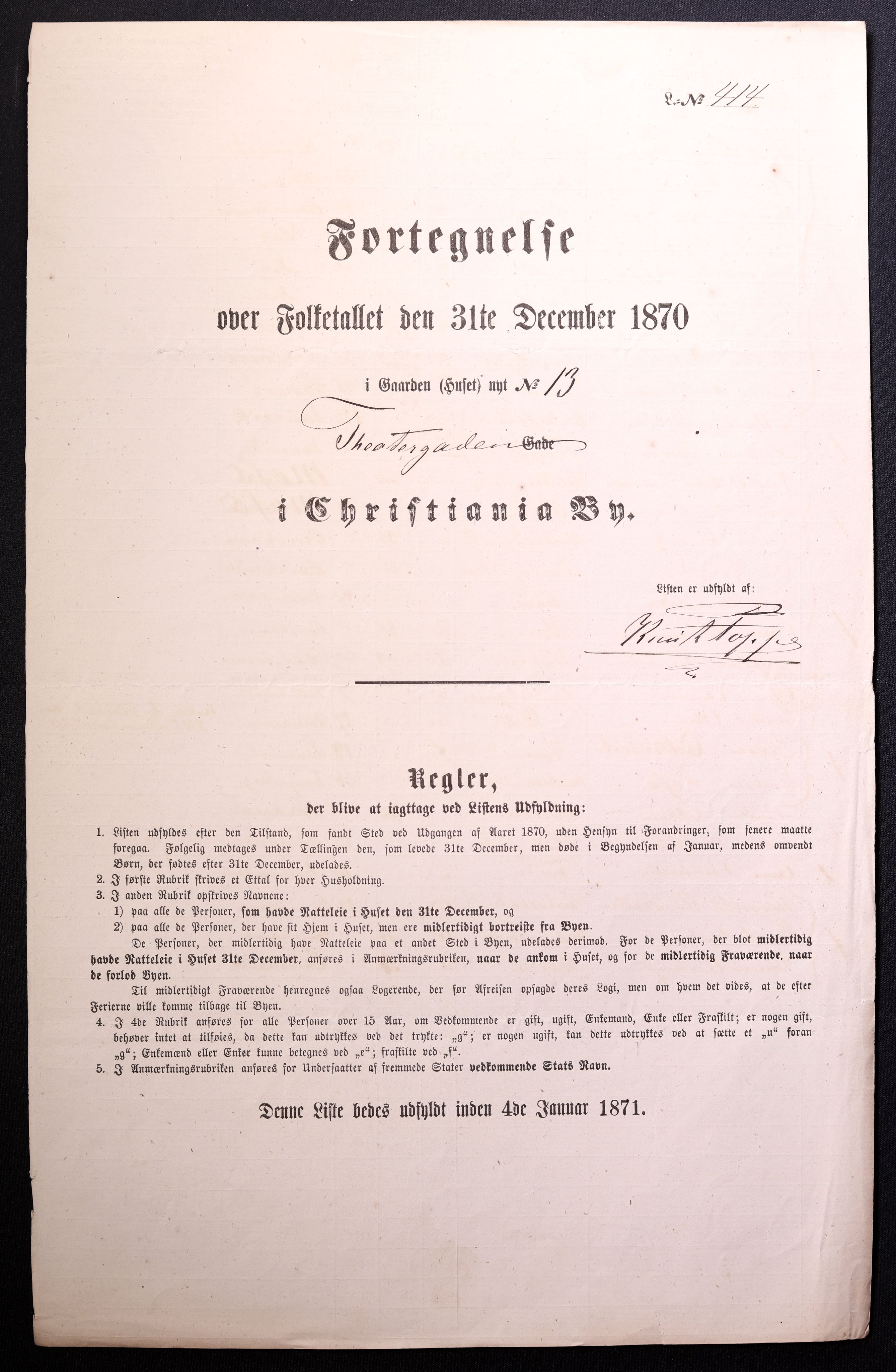 RA, Folketelling 1870 for 0301 Kristiania kjøpstad, 1870, s. 4185