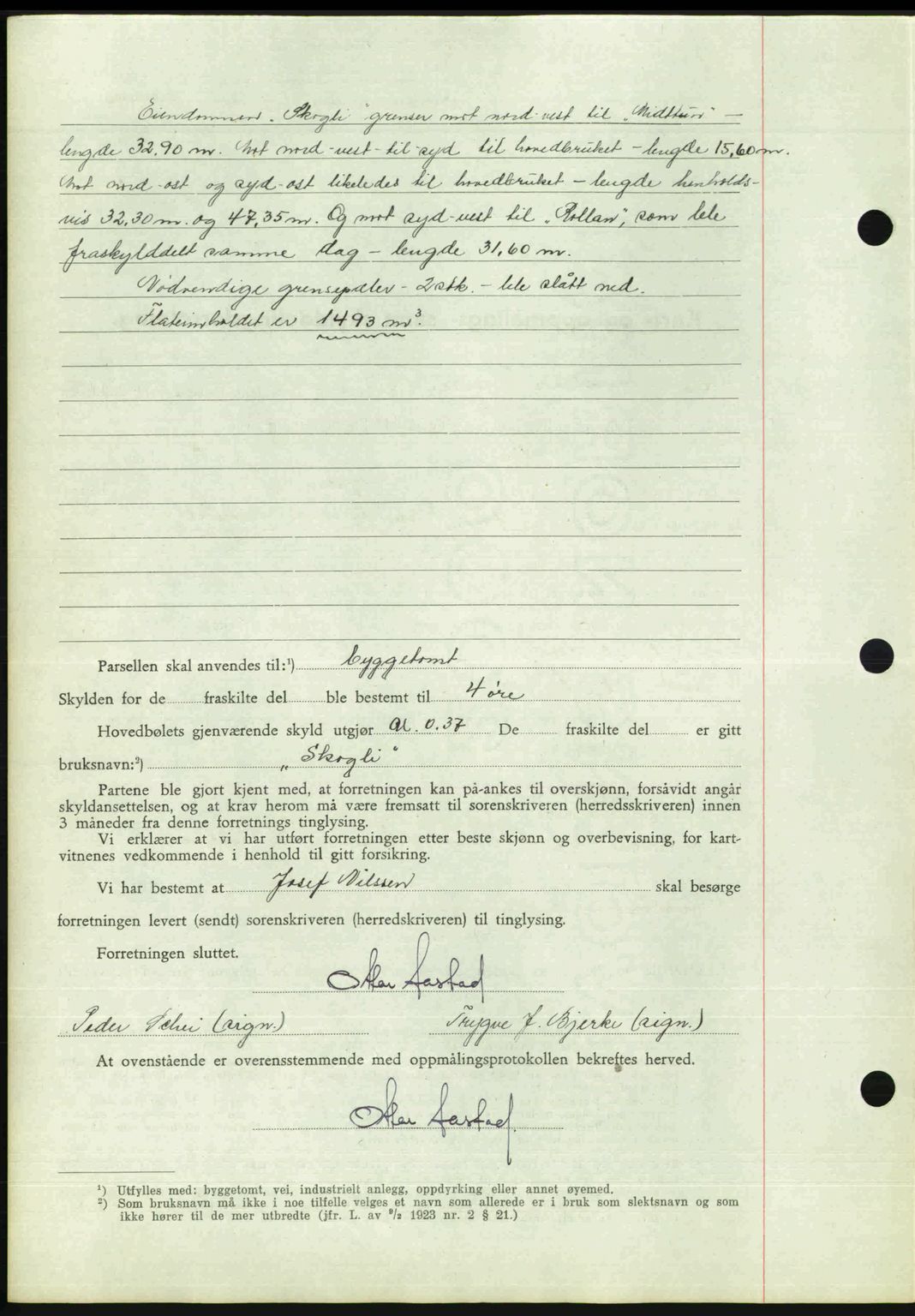 Rakkestad sorenskriveri, AV/SAO-A-10686/G/Gb/Gba/Gbab/L0012a: Pantebok nr. A12 I, 1945-1946, Dagboknr: 400/1946