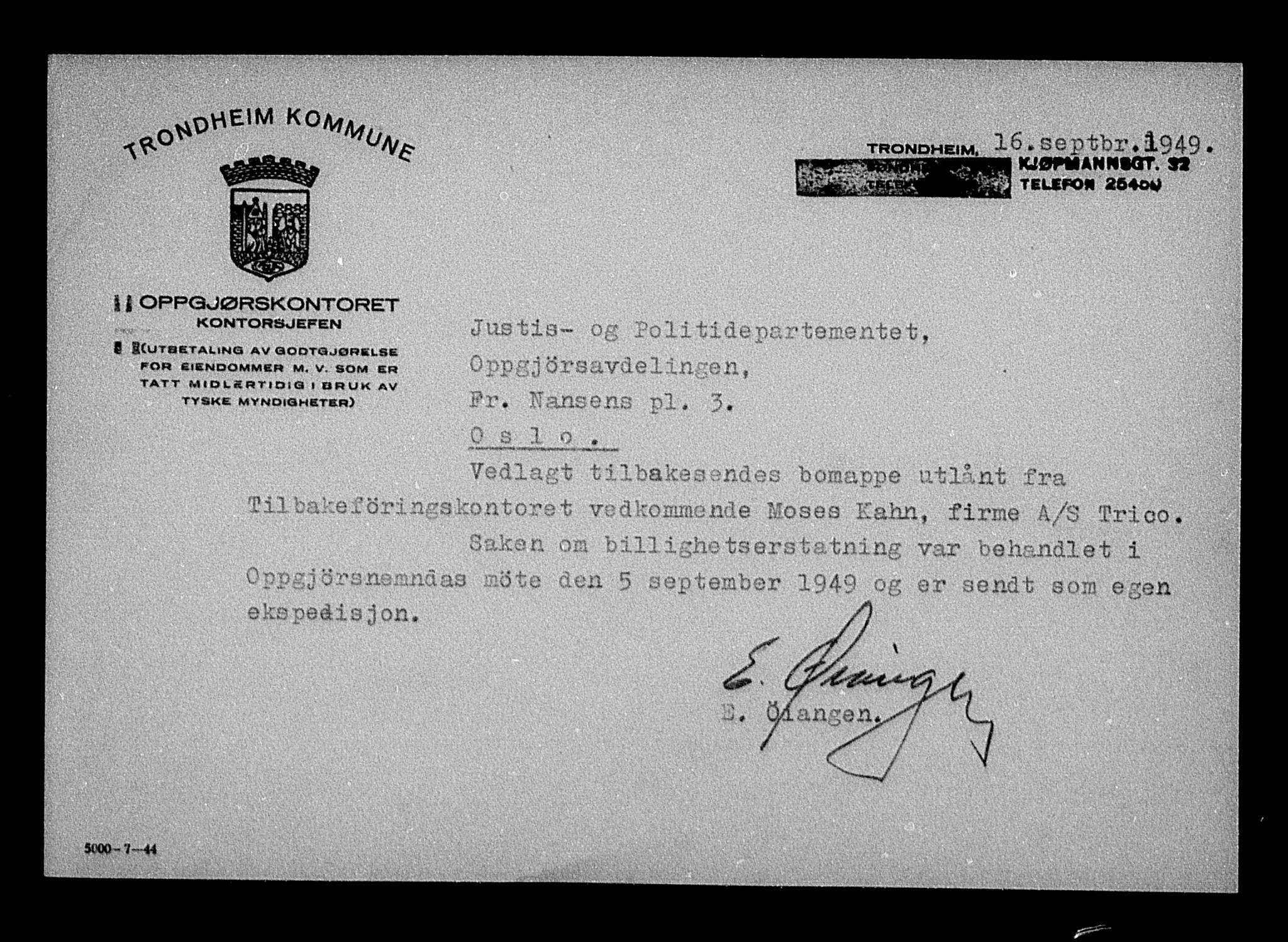 Justisdepartementet, Tilbakeføringskontoret for inndratte formuer, AV/RA-S-1564/H/Hc/Hca/L0908: --, 1945-1947, s. 721