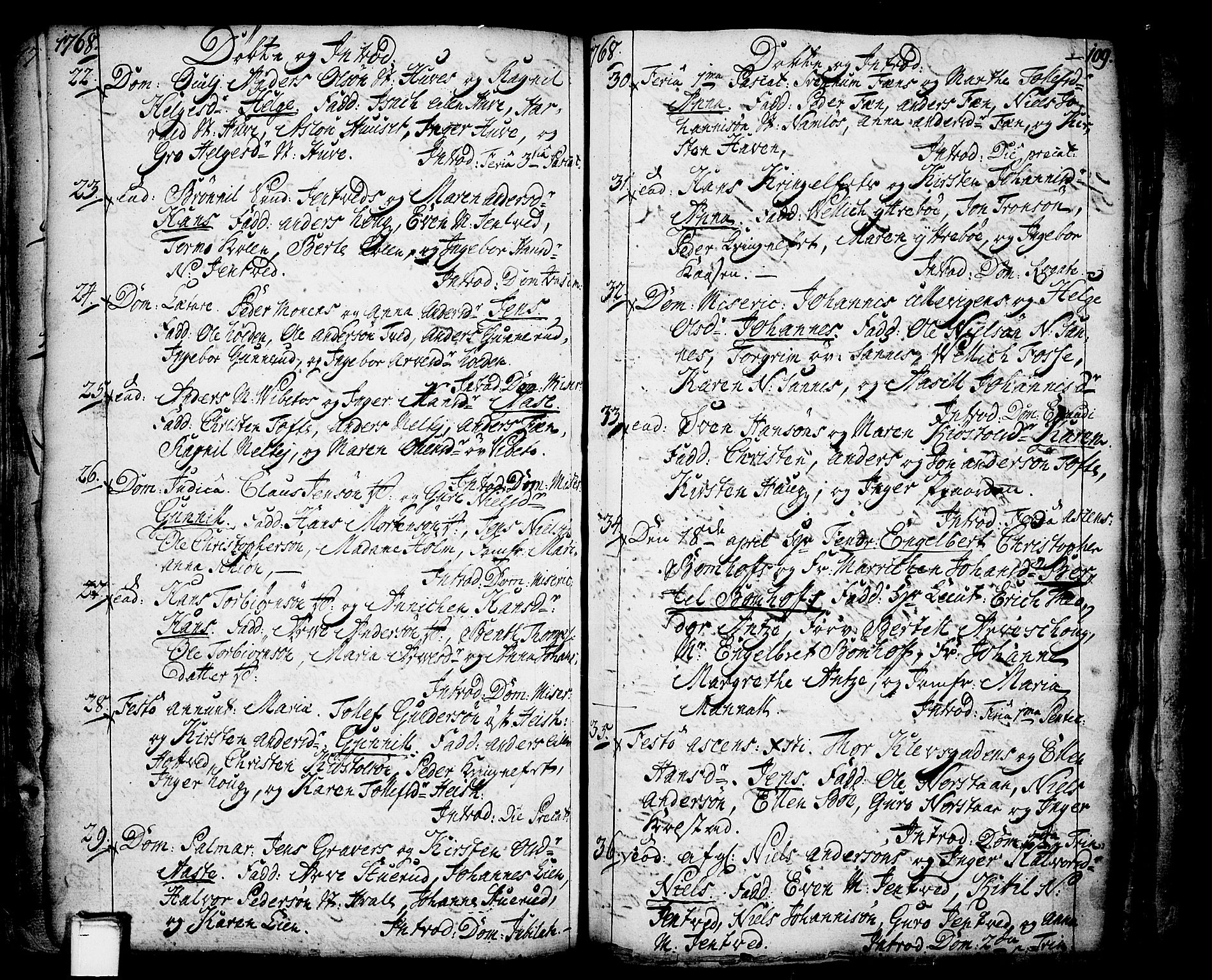 Holla kirkebøker, SAKO/A-272/F/Fa/L0001: Ministerialbok nr. 1, 1717-1779, s. 109