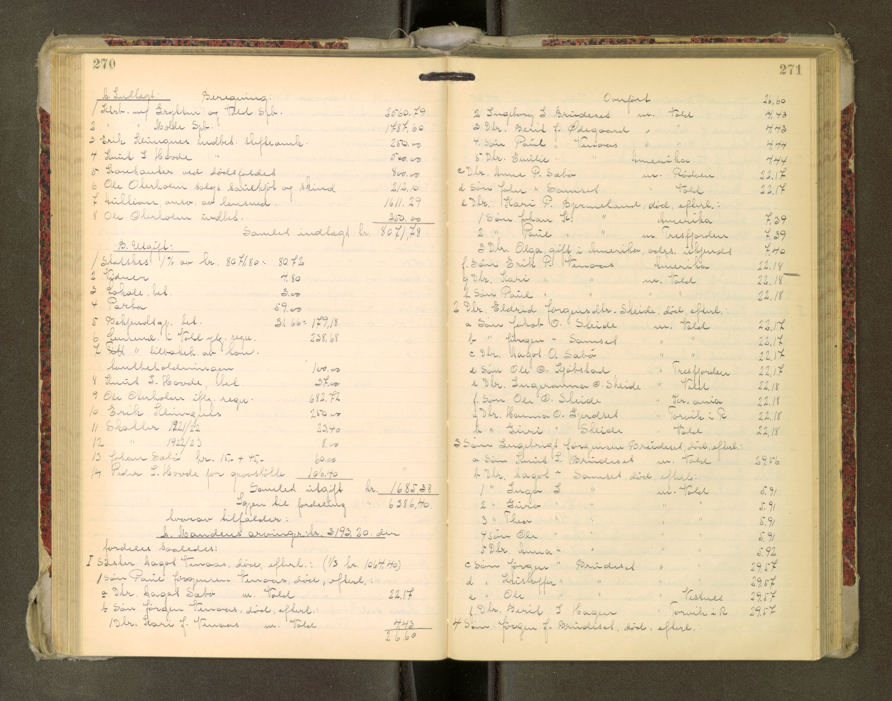 Romsdal sorenskriveri, AV/SAT-A-4149/1/3/3A/L0022: Skifteutlodnings Protokoll, 1920-1924, s. 270-271