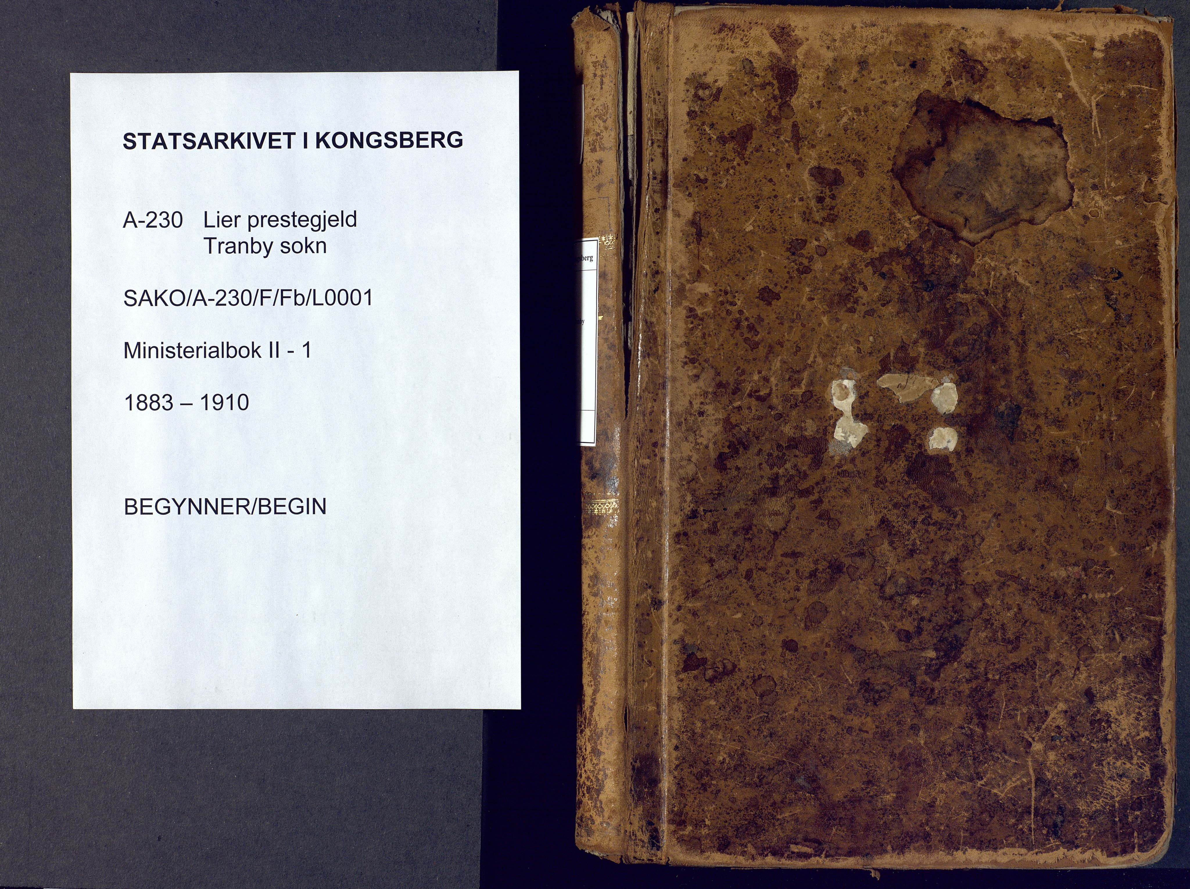 Lier kirkebøker, AV/SAKO-A-230/F/Fb/L0001: Ministerialbok nr. II 1, 1883-1910