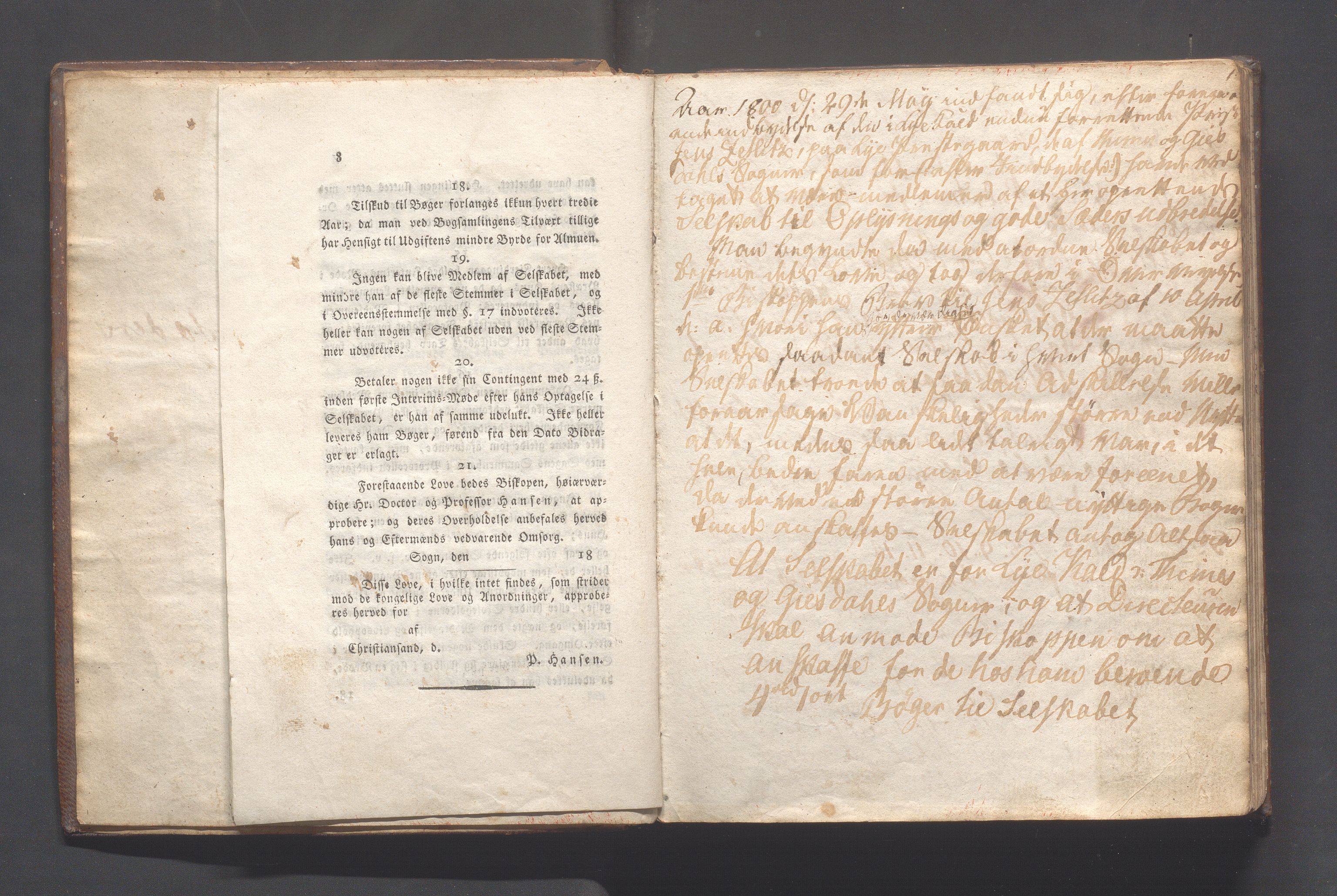 Time kommune - PA 24 Selskapet til opplysning og gode seders utbredelse i Lye kall, IKAR/K-100884/A/L0001: Protokoll, 1800-1834, s. 5