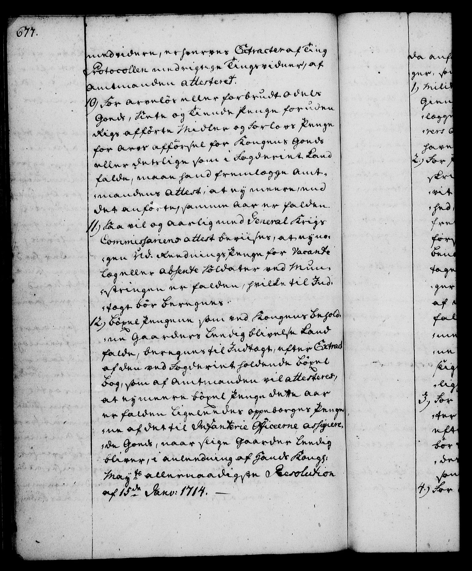 Rentekammeret, Kammerkanselliet, RA/EA-3111/G/Gg/Ggi/L0002: Norsk instruksjonsprotokoll med register (merket RK 53.35), 1729-1751, s. 677