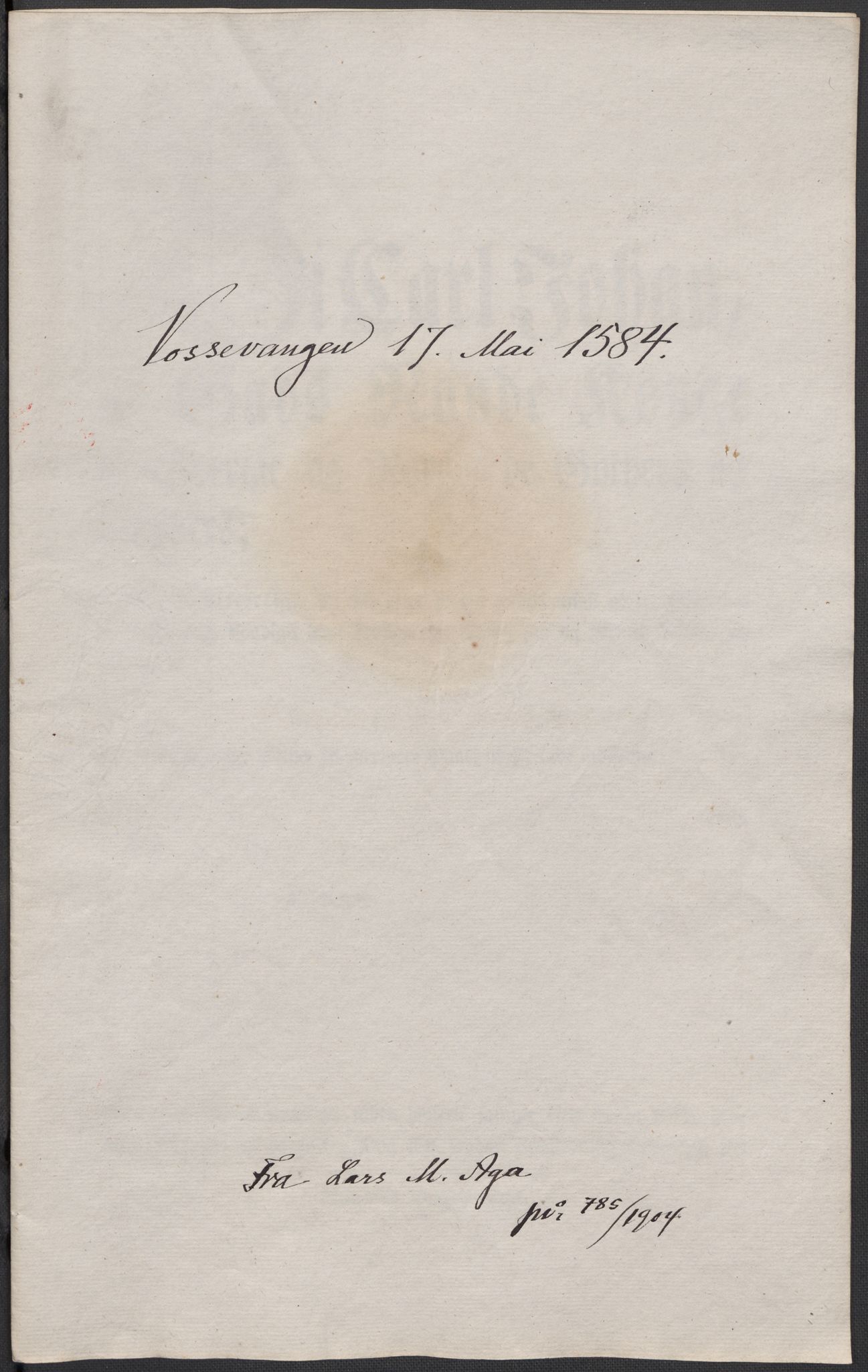 Riksarkivets diplomsamling, AV/RA-EA-5965/F02/L0086: Dokumenter, 1584, s. 28