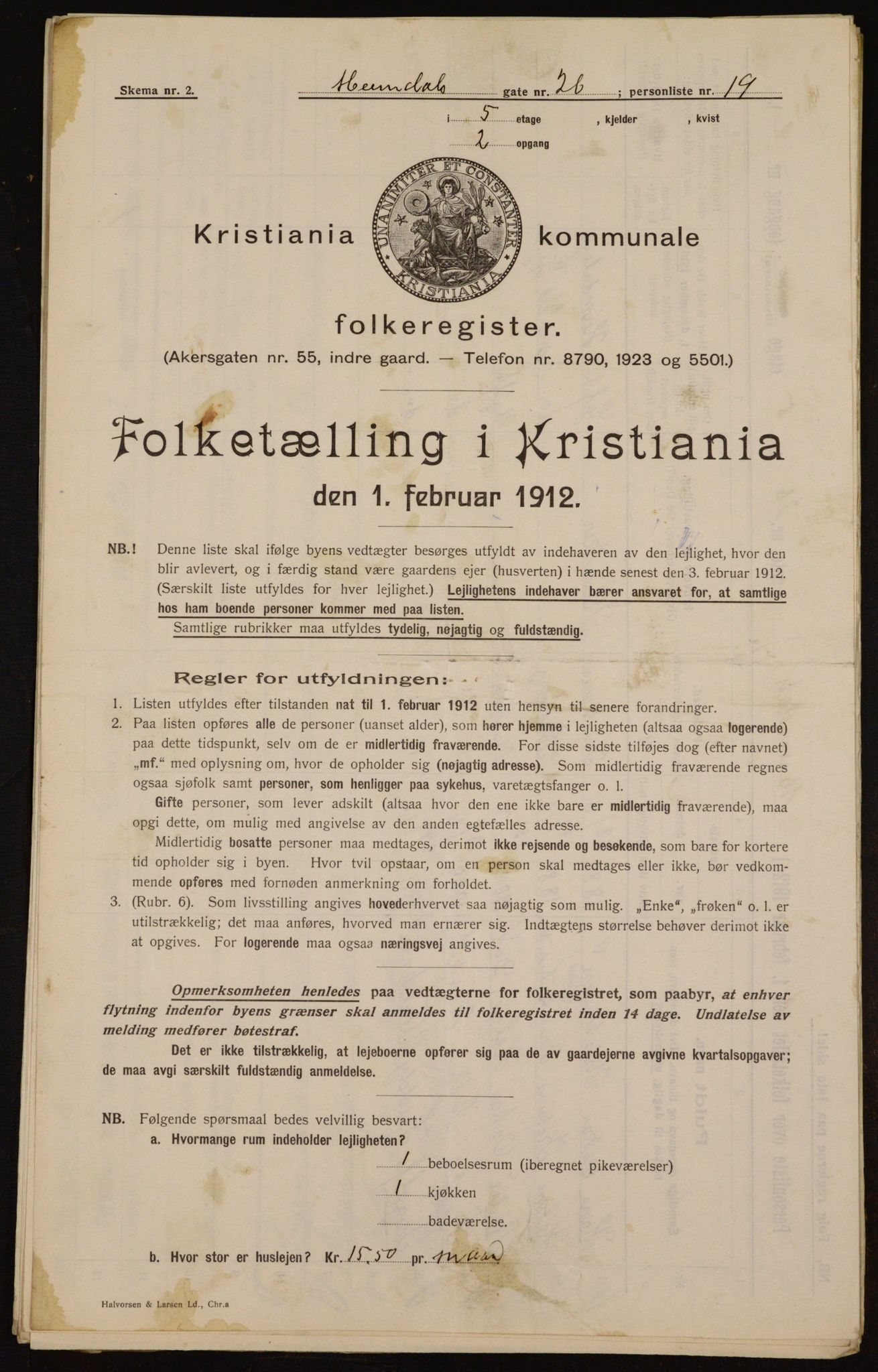 OBA, Kommunal folketelling 1.2.1912 for Kristiania, 1912, s. 37201