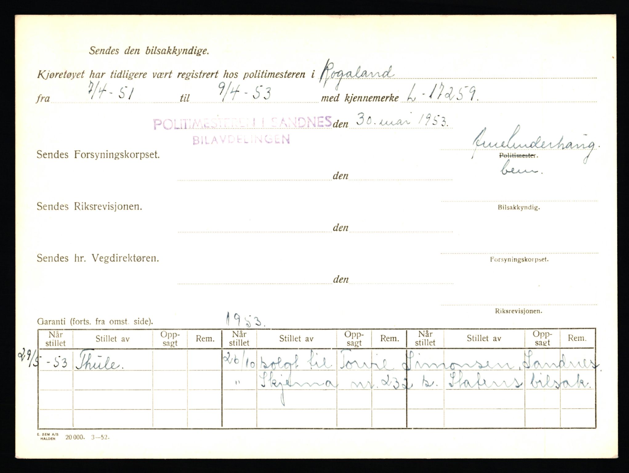 Stavanger trafikkstasjon, AV/SAST-A-101942/0/F/L0035: L-19100 - L-19999, 1930-1971, s. 24