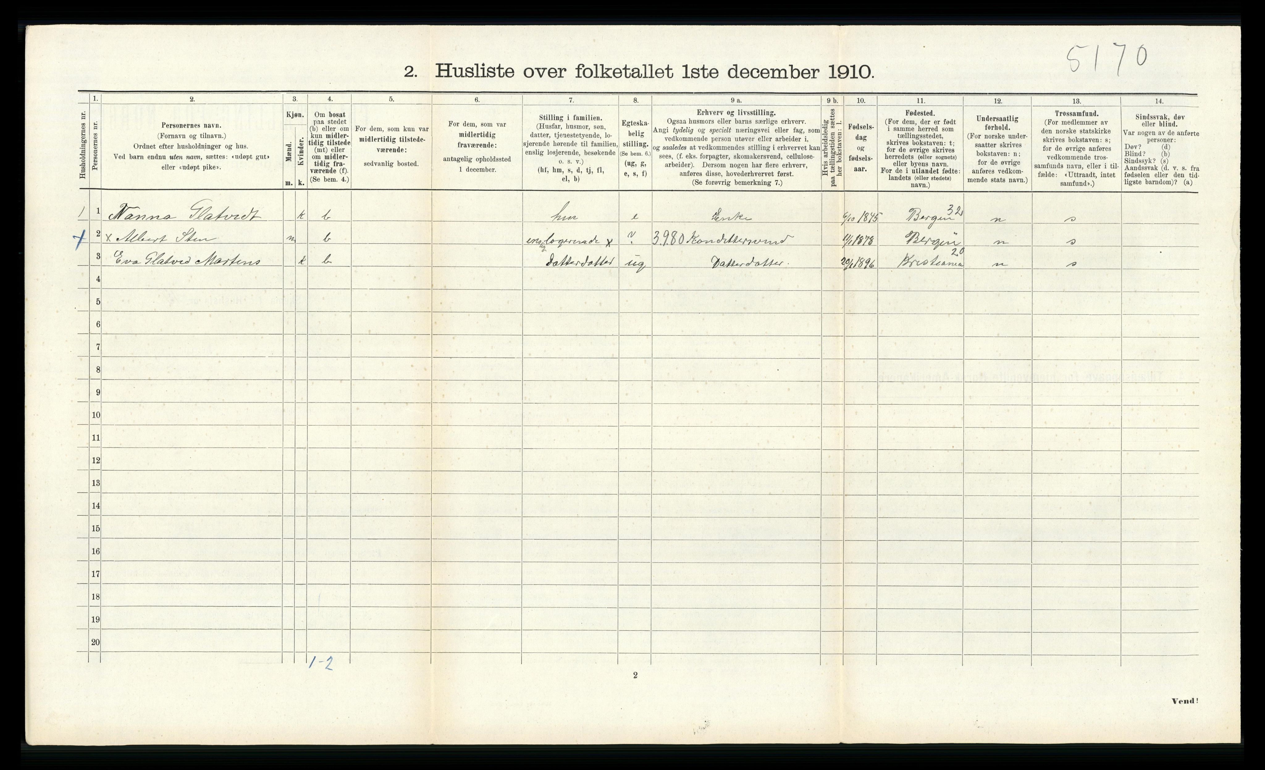 RA, Folketelling 1910 for 1257 Alversund herred, 1910, s. 679