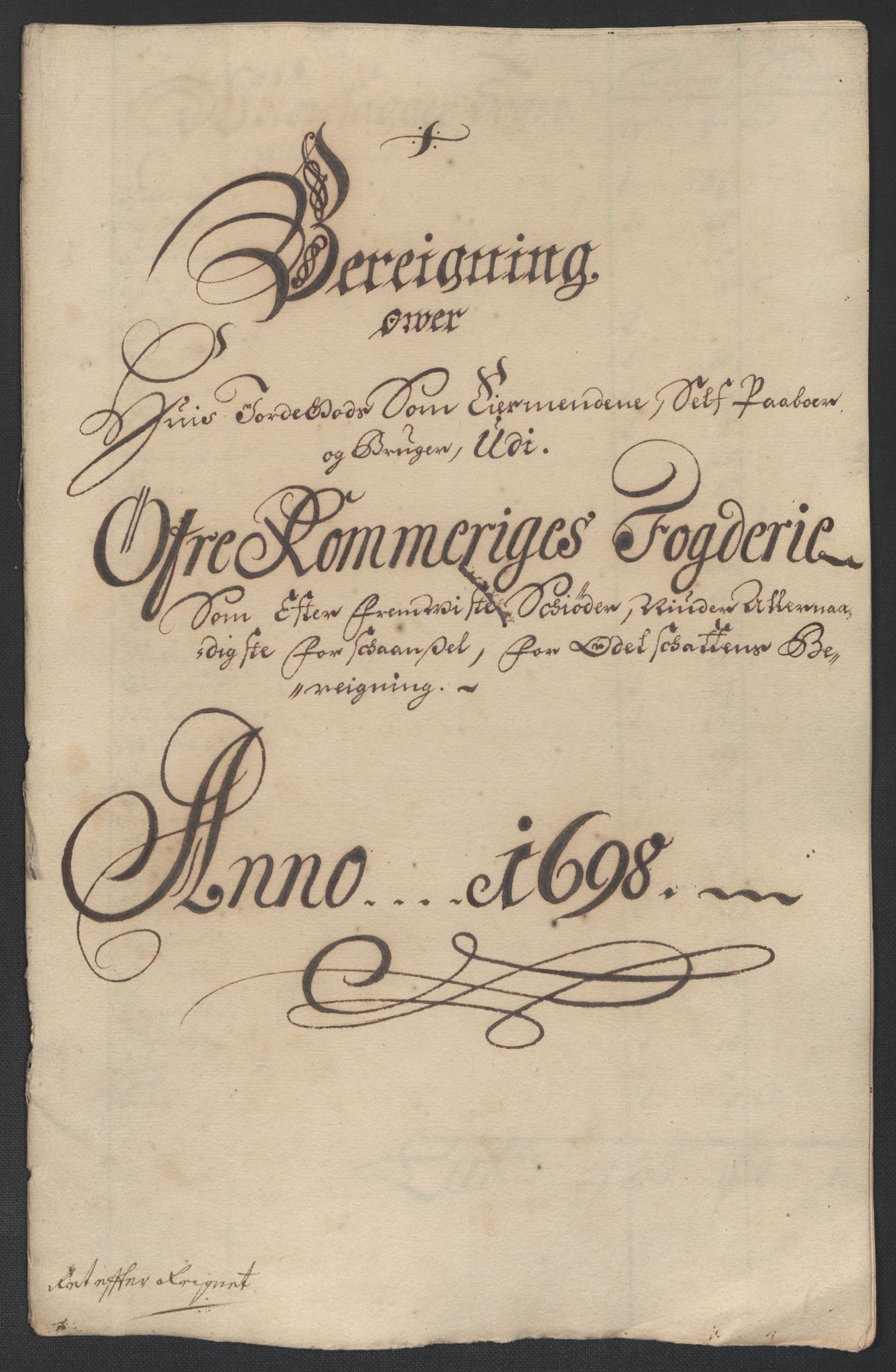 Rentekammeret inntil 1814, Reviderte regnskaper, Fogderegnskap, RA/EA-4092/R12/L0710: Fogderegnskap Øvre Romerike, 1698, s. 236