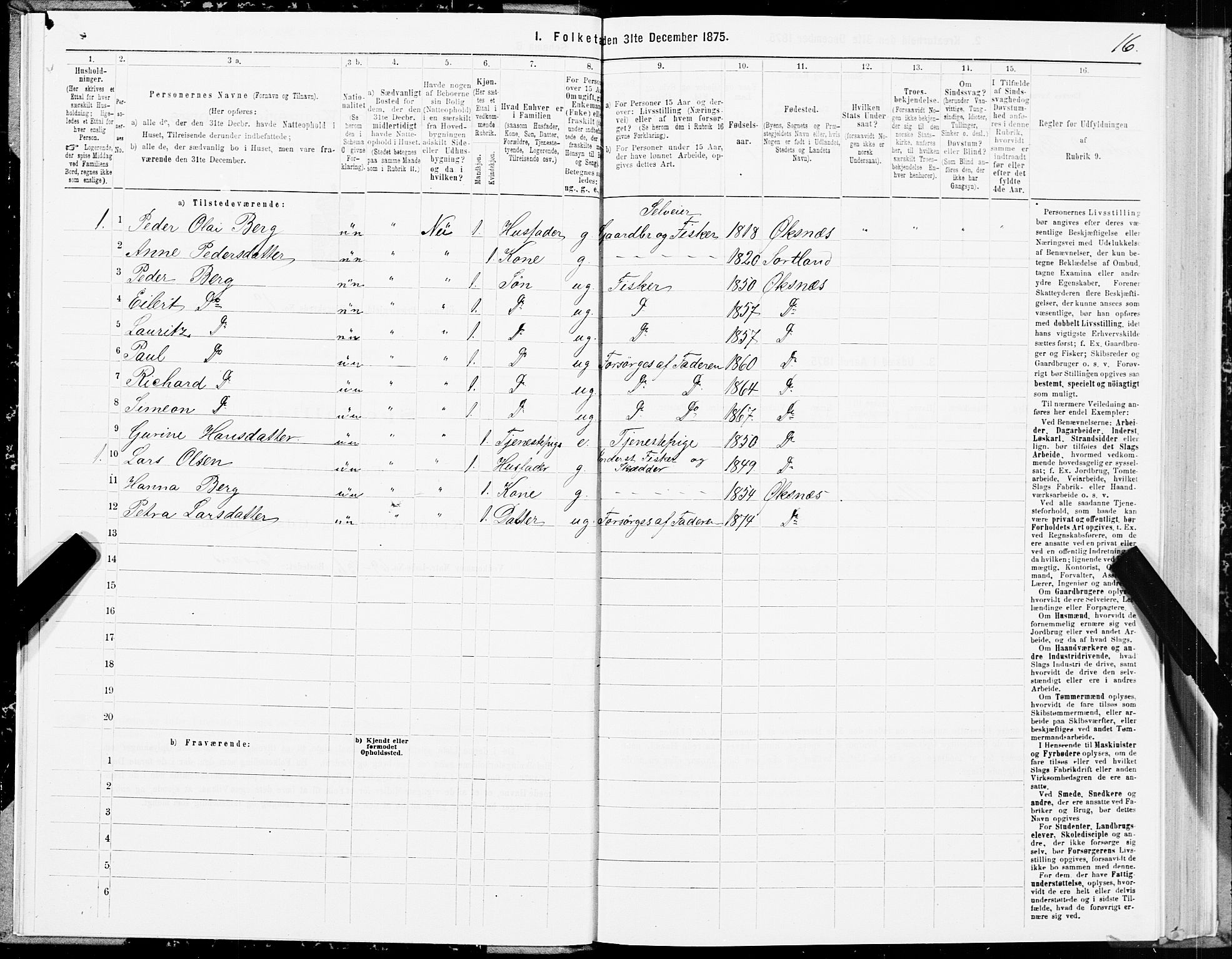 SAT, Folketelling 1875 for 1868P Øksnes prestegjeld, 1875, s. 1016