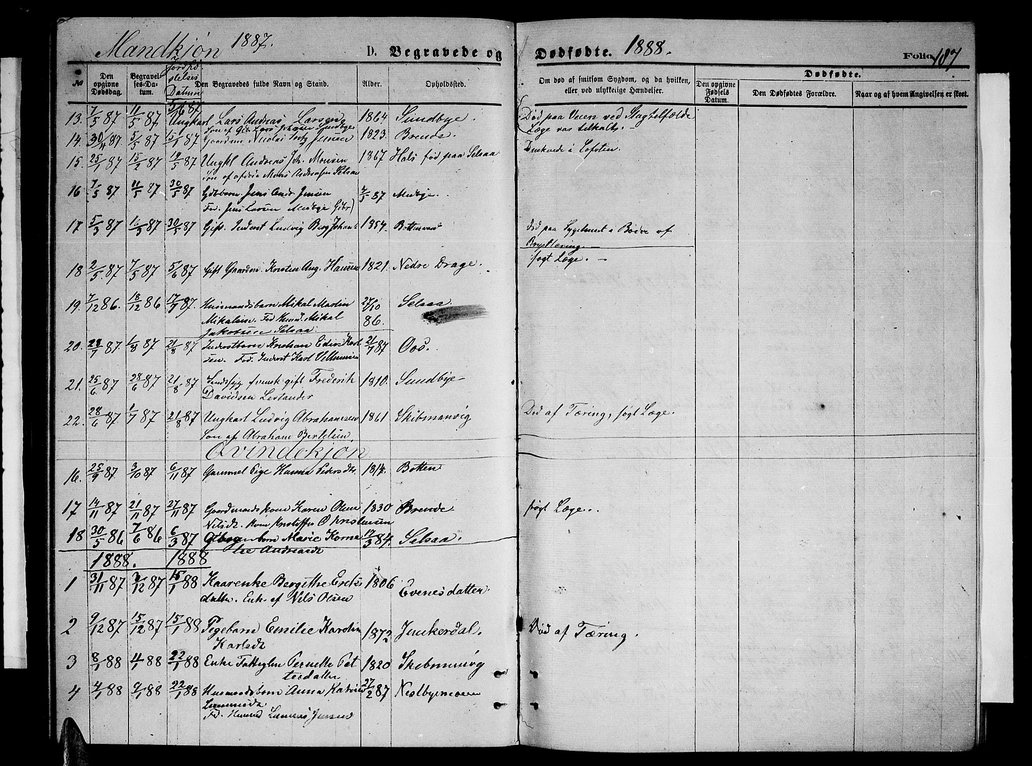 Ministerialprotokoller, klokkerbøker og fødselsregistre - Nordland, AV/SAT-A-1459/847/L0679: Klokkerbok nr. 847C07, 1870-1888, s. 187