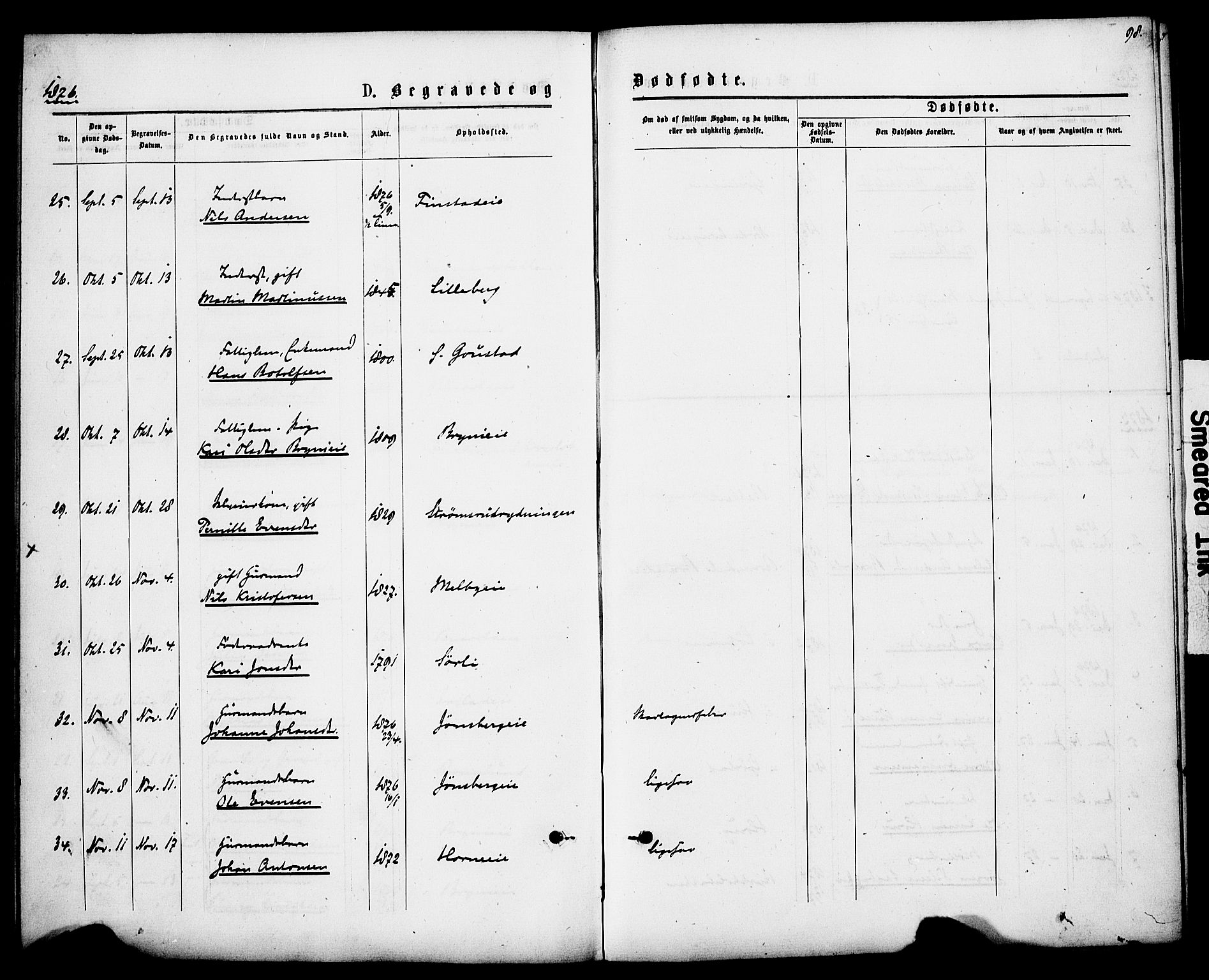 Romedal prestekontor, AV/SAH-PREST-004/K/L0007: Ministerialbok nr. 7, 1875-1879, s. 98