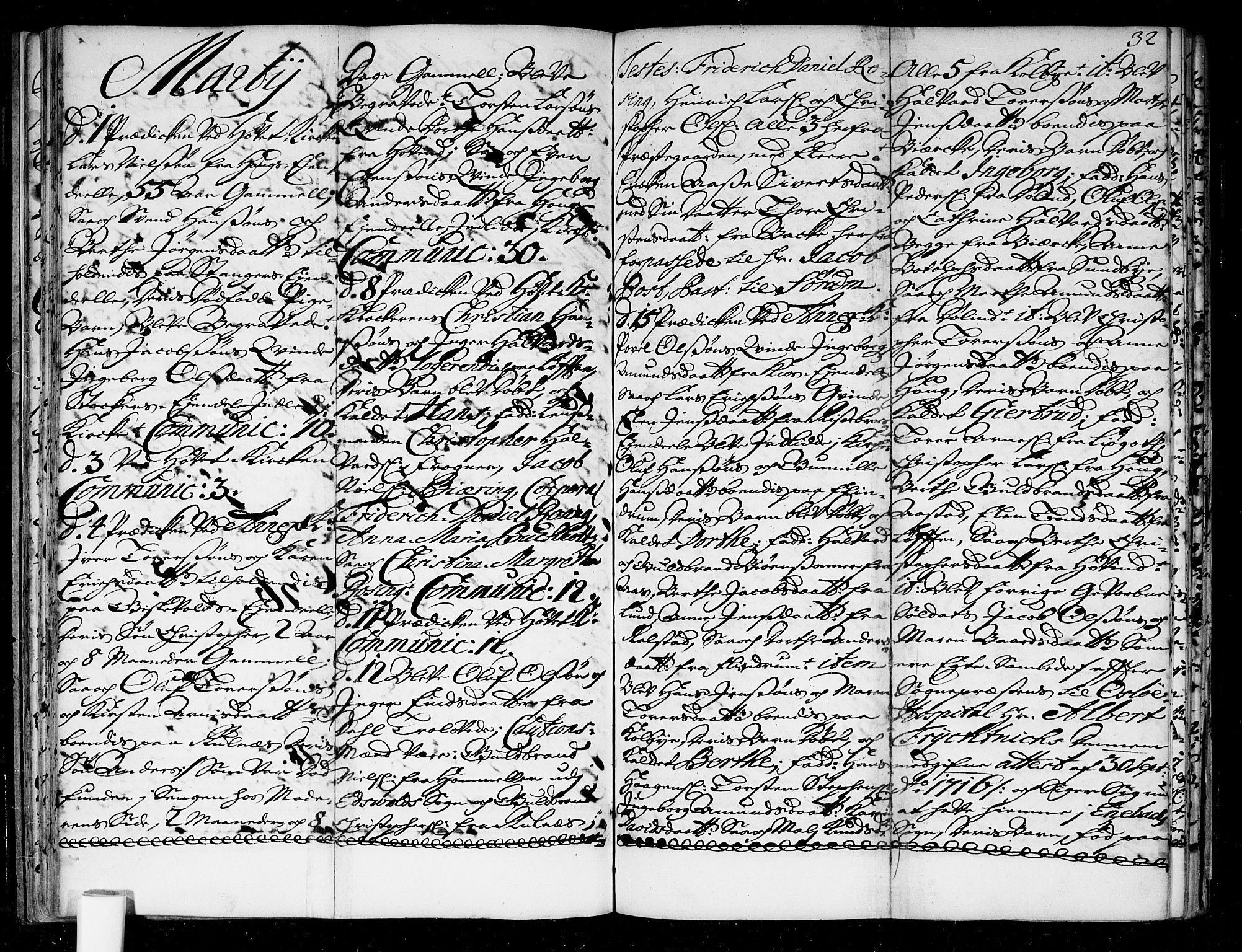Ullensaker prestekontor Kirkebøker, AV/SAO-A-10236a/F/Fa/L0004: Ministerialbok nr. I 4, 1721-1723, s. 32