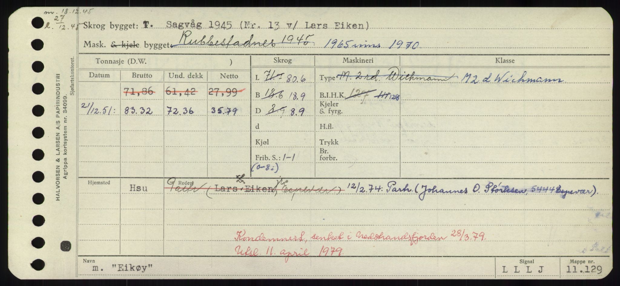 Sjøfartsdirektoratet med forløpere, Skipsmålingen, RA/S-1627/H/Hd/L0009: Fartøy, E, s. 167