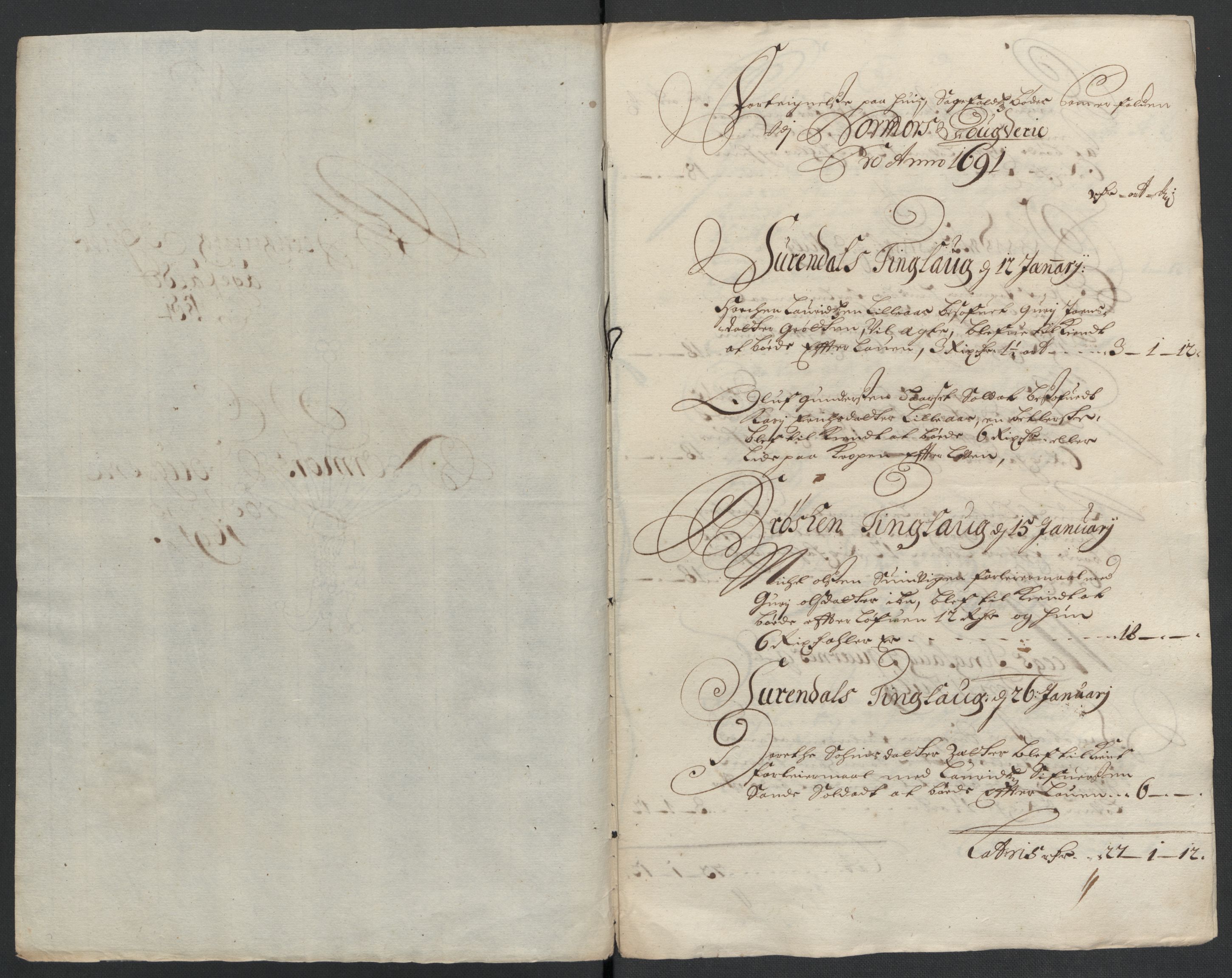 Rentekammeret inntil 1814, Reviderte regnskaper, Fogderegnskap, AV/RA-EA-4092/R56/L3734: Fogderegnskap Nordmøre, 1690-1691, s. 396