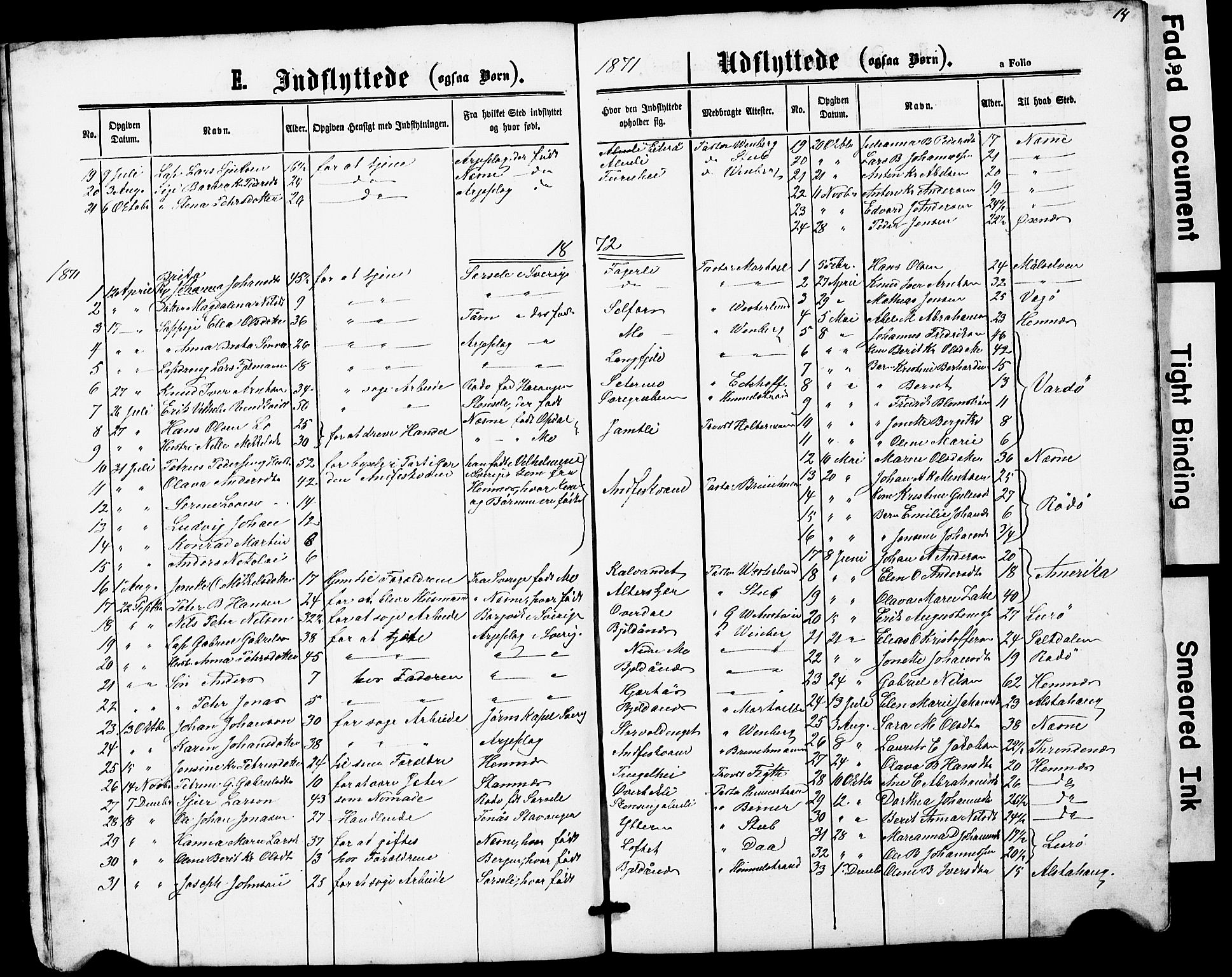 Ministerialprotokoller, klokkerbøker og fødselsregistre - Nordland, SAT/A-1459/827/L0419: Klokkerbok nr. 827C08, 1864-1885, s. 14